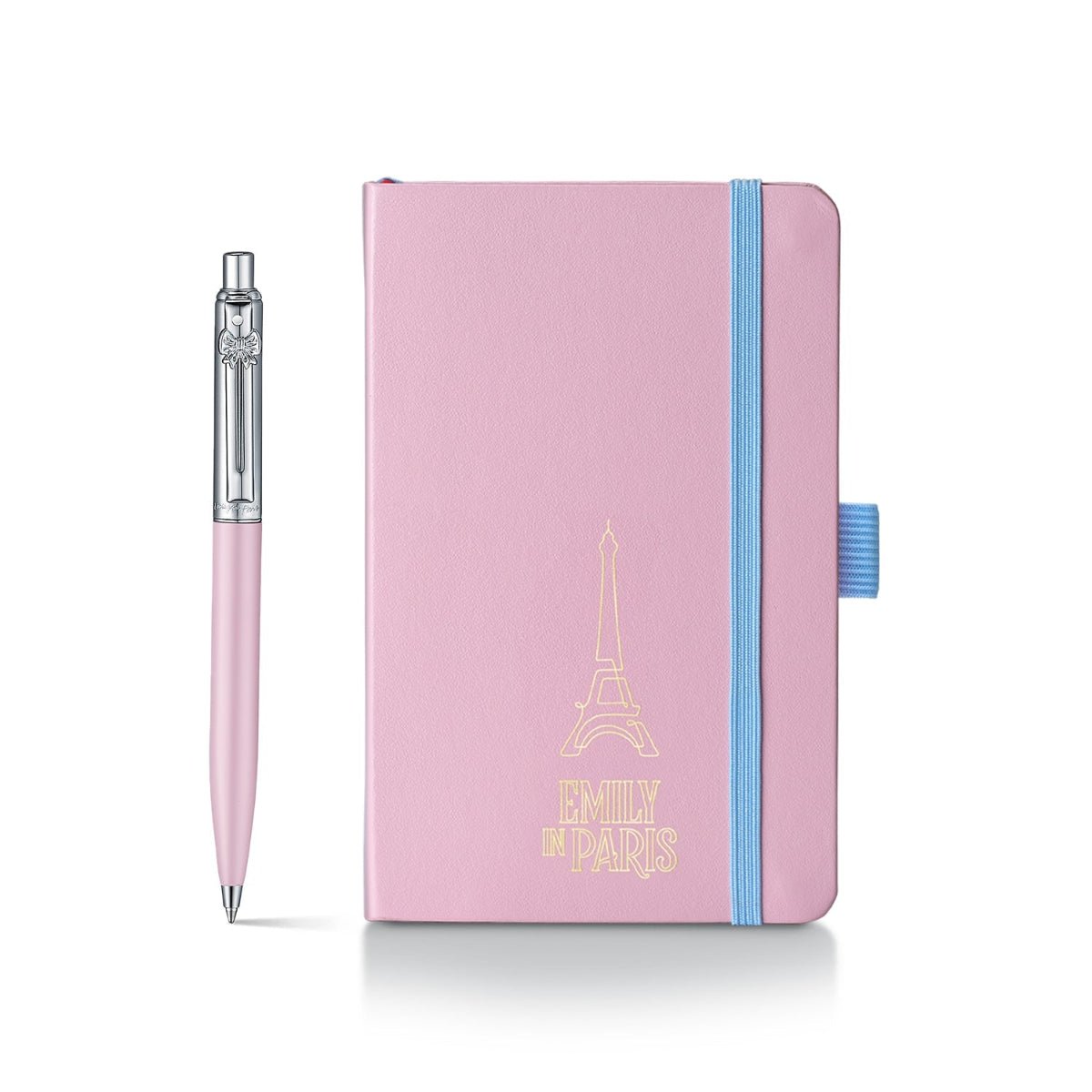 Sheaffer Sentinel x Emily in Paris Mini Ballpoint Pen - Pastel Pink + Hardbound Small Notebook (Gift Set) - Pen Boutique Ltd