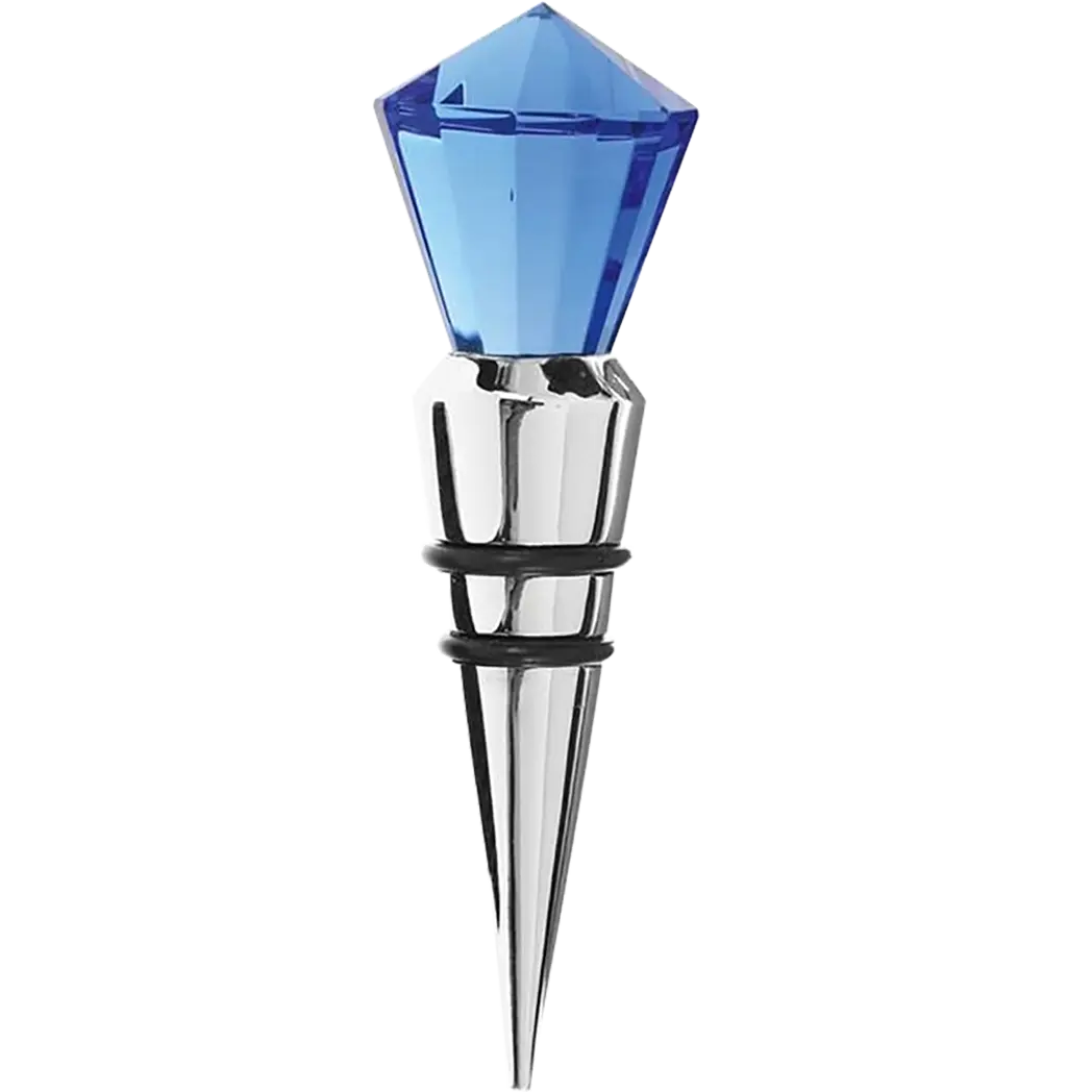 PBL Diamond Glass Blue Bottlestopper - Pen Boutique Ltd