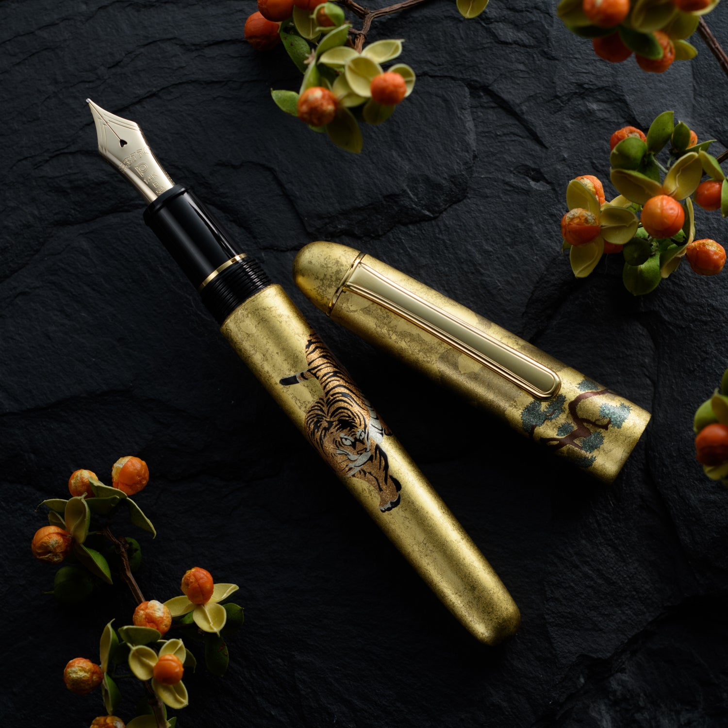 Platinum 3776 Century Fountain Pen - Kanazawa-Haku - Matsu-Tora - Pen Boutique Ltd