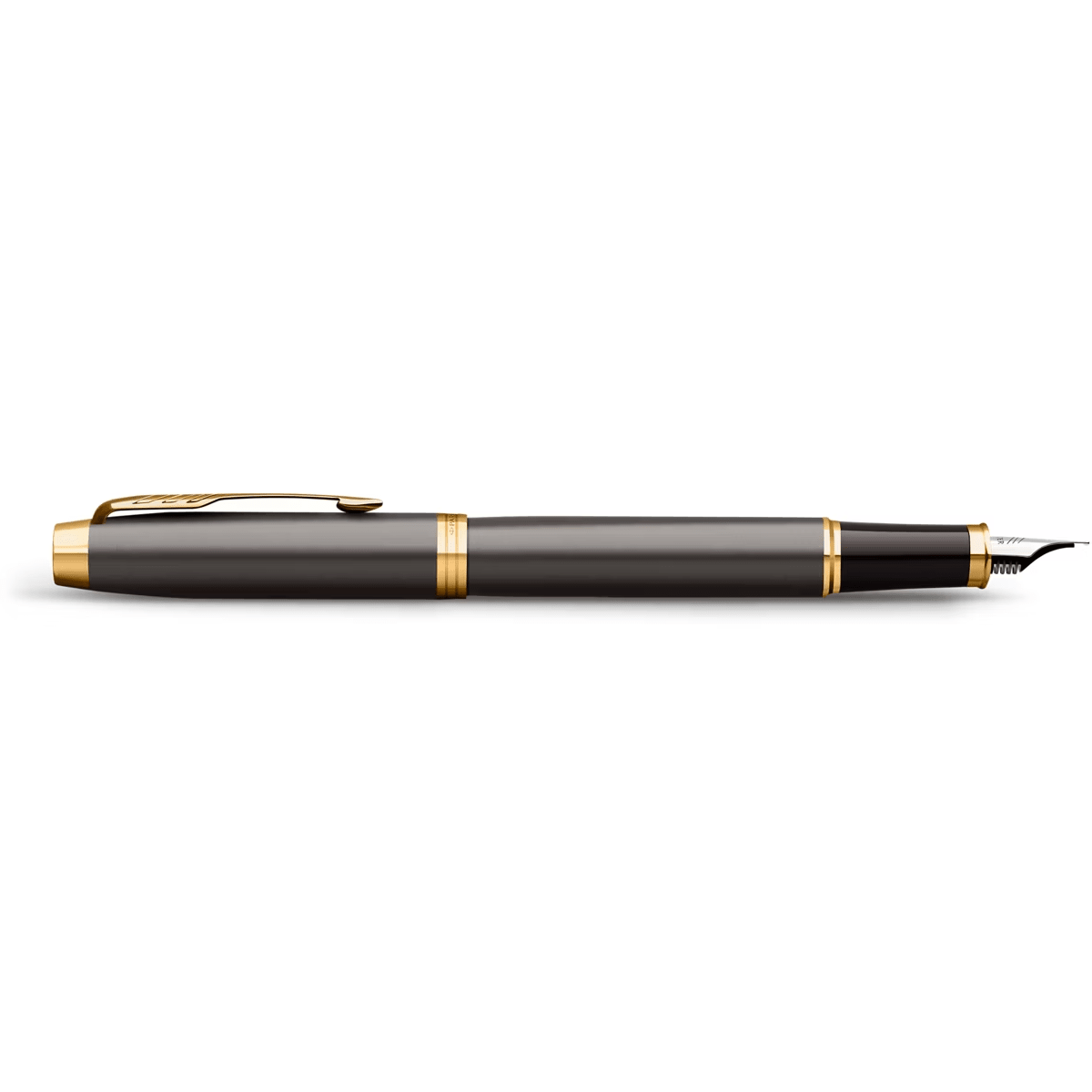 Parker IM Fountain Pen - Grey - Gold Trim - Pen Boutique Ltd