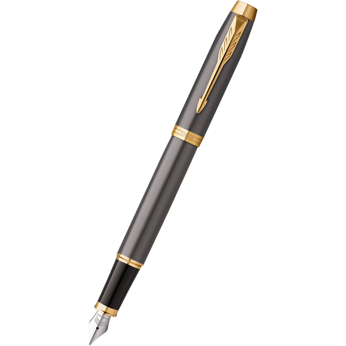 Parker IM Fountain Pen - Grey - Gold Trim - Pen Boutique Ltd