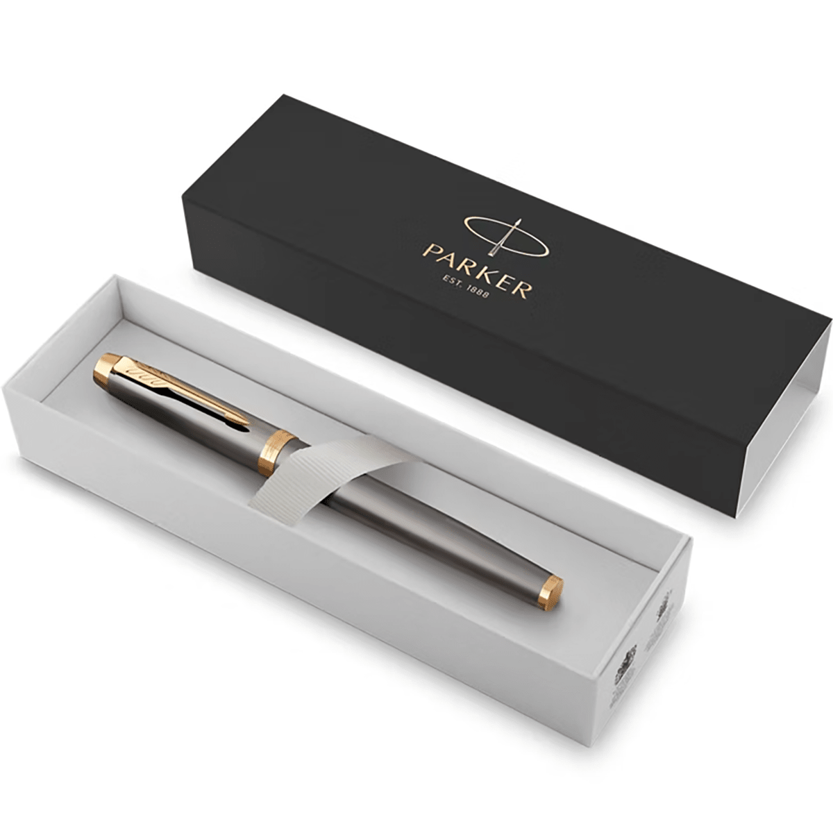 Parker IM Rollerball Pen - Grey - Gold Trim - Pen Boutique Ltd