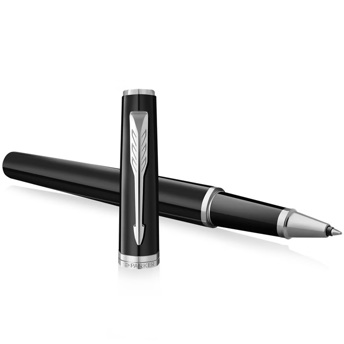 Parker Meridian Rollerball Pen - Black - Chrome Trim - Pen Boutique Ltd