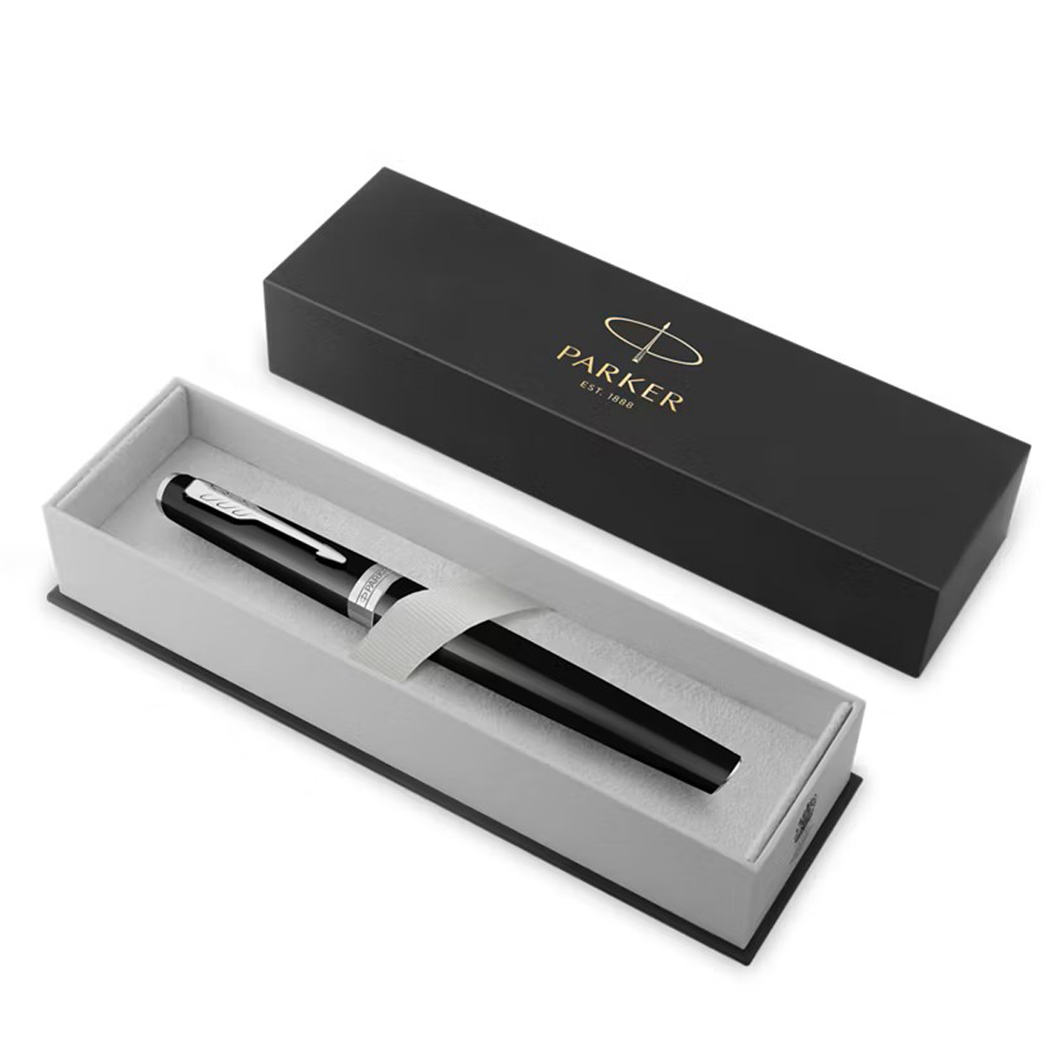 Parker Meridian Rollerball Pen - Black - Chrome Trim - Pen Boutique Ltd