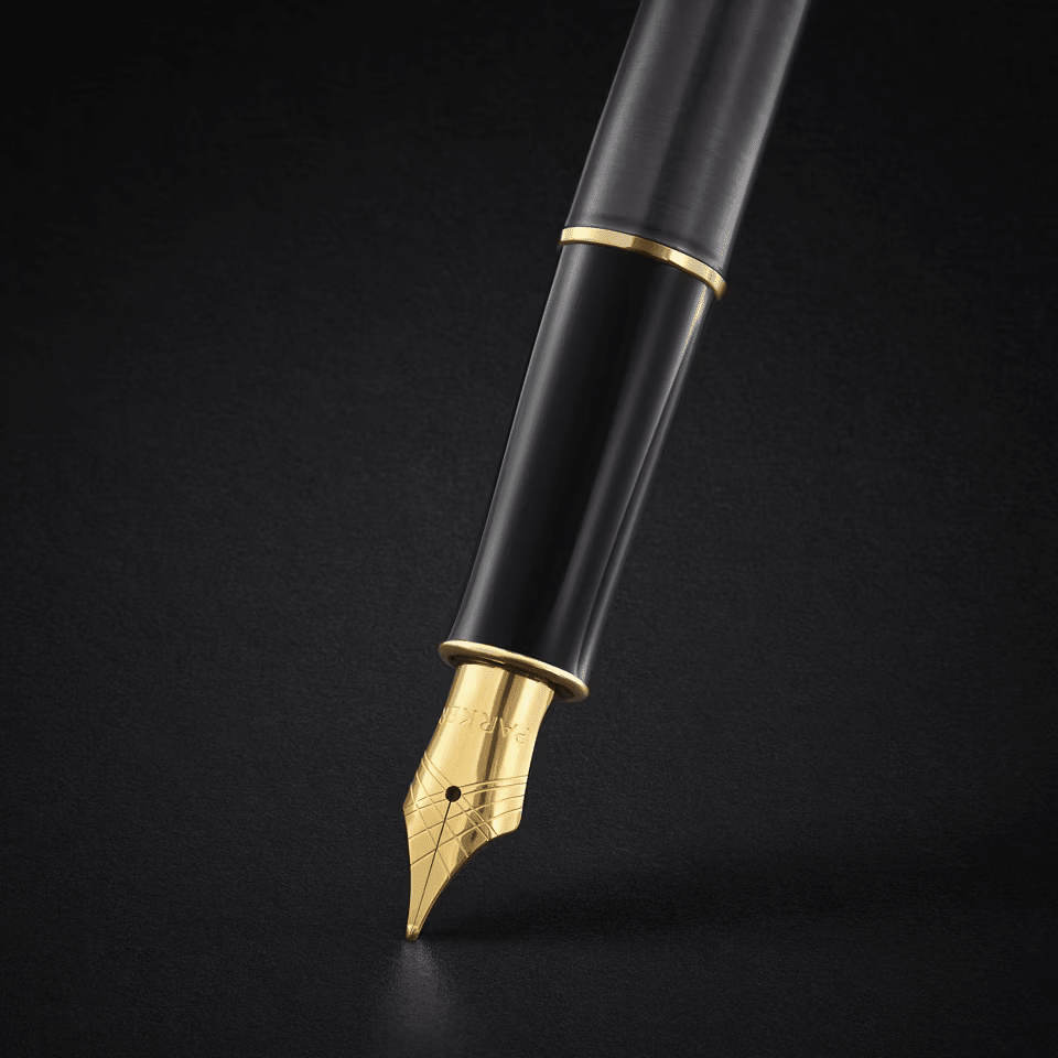 Parker Sonnet Fountain Pen - Grey - Gold Trim - Pen Boutique Ltd
