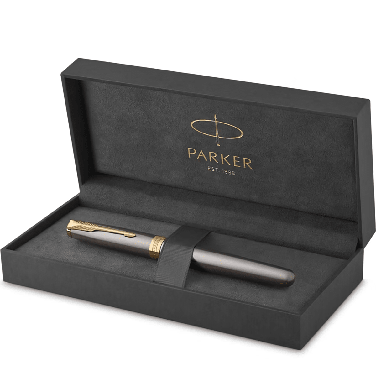 Parker Sonnet Fountain Pen - Grey - Gold Trim - Pen Boutique Ltd