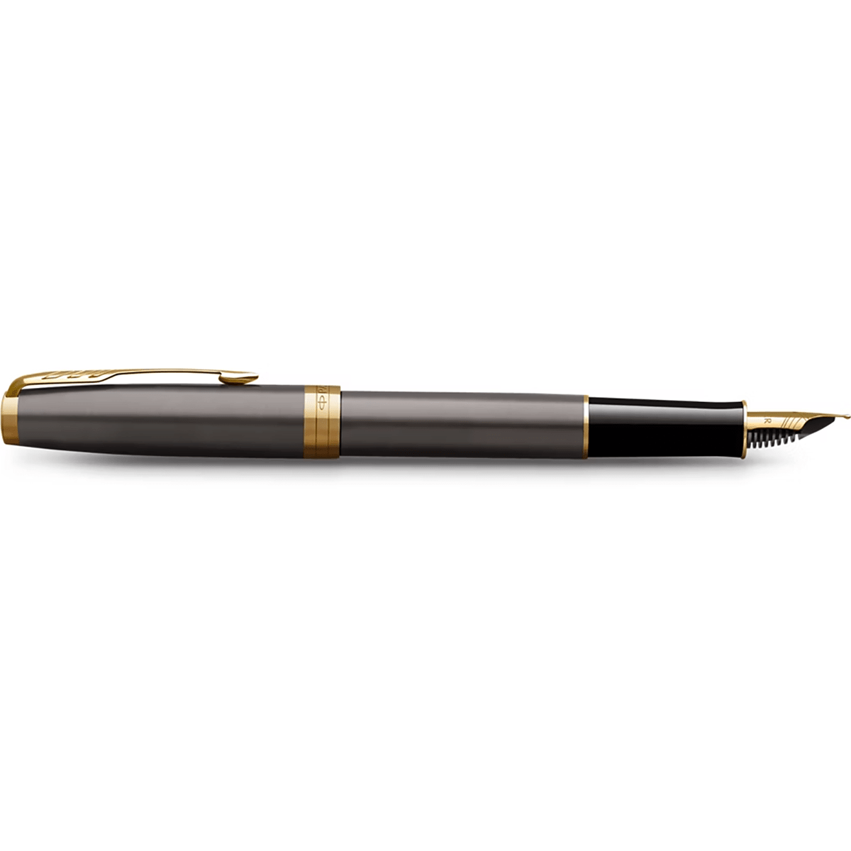 Parker Sonnet Fountain Pen - Grey - Gold Trim - Pen Boutique Ltd