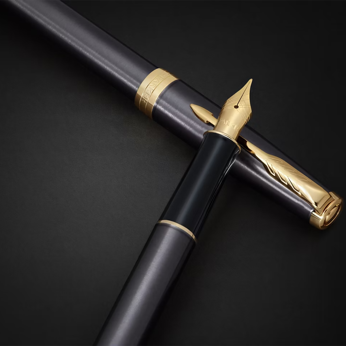 Parker Sonnet Fountain Pen - Grey - Gold Trim-Pen Boutique Ltd