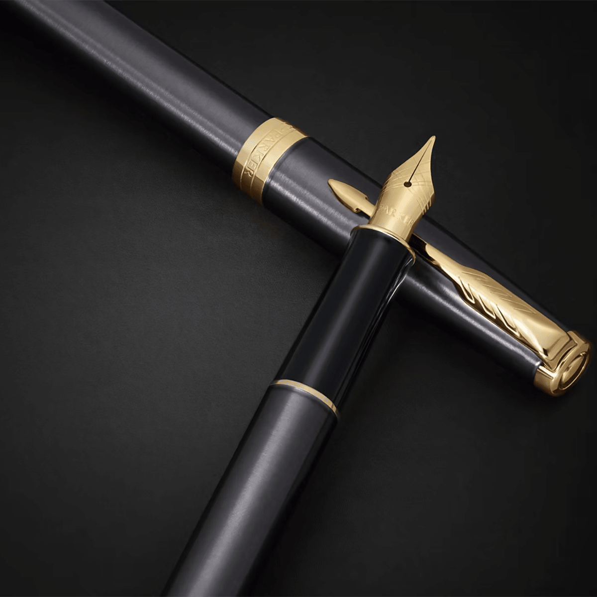 Parker Sonnet Fountain Pen - Grey - Gold Trim - Pen Boutique Ltd