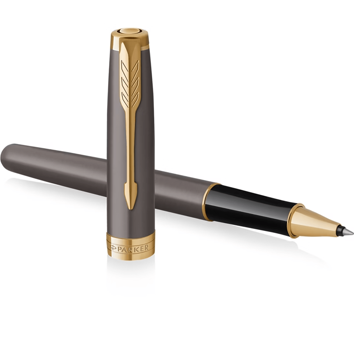 Parker Sonnet Rollerball Pen - Grey - Gold Trim - Pen Boutique Ltd