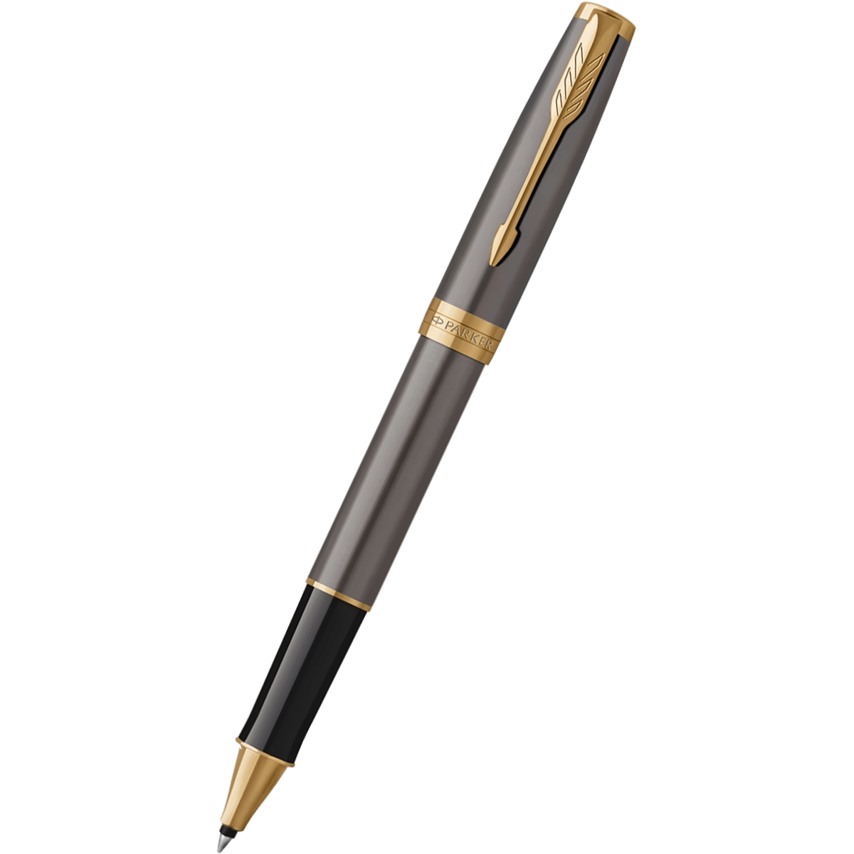 Parker Sonnet Rollerball Pen - Grey - Gold Trim - Pen Boutique Ltd