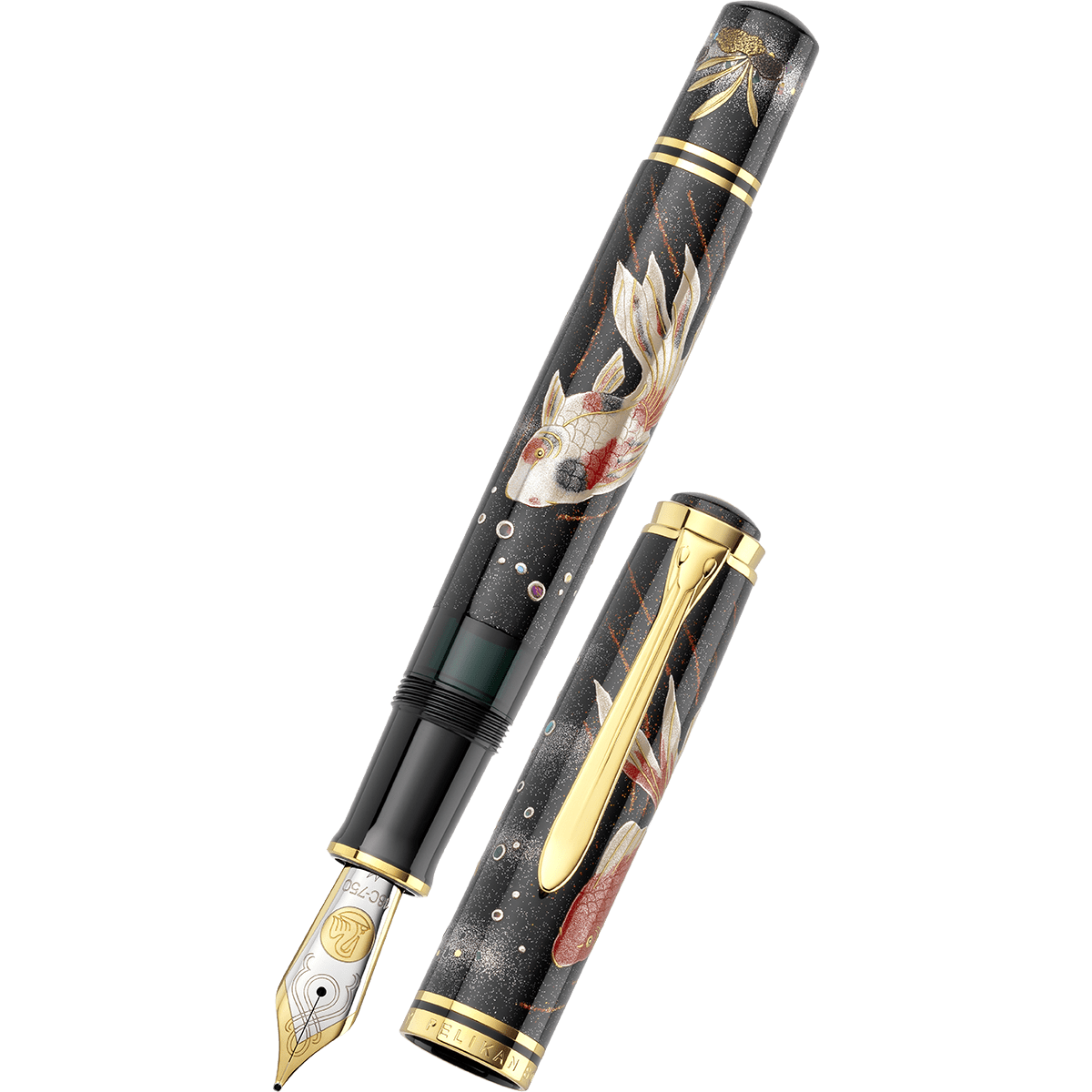 Pelikan M1000 Fountain Pen - Maki - e Goldfish (Limited Edition) - Pen Boutique Ltd