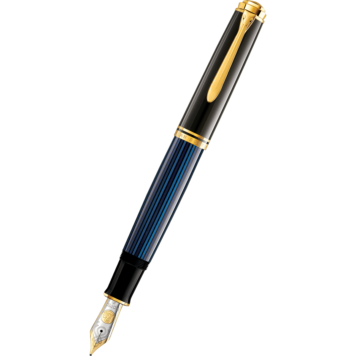 Pelikan Souveran Fountain Pen - M1000 Black & Blue - Pen Boutique Ltd