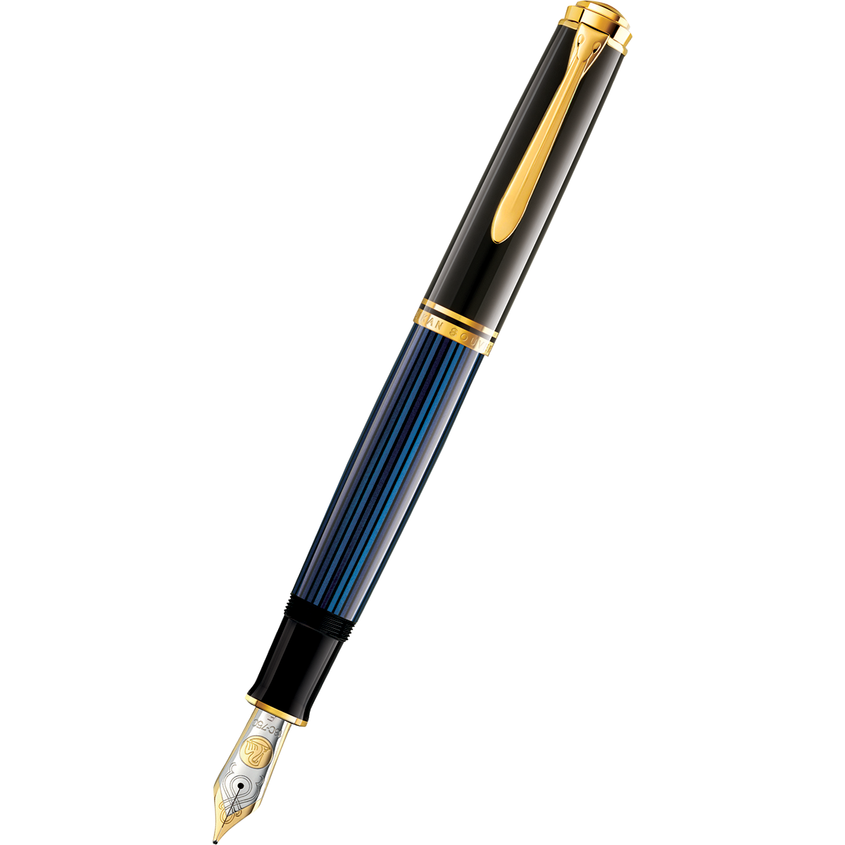 Pelikan Souveran Fountain Pen - M1000 Black & Blue-Pen Boutique Ltd