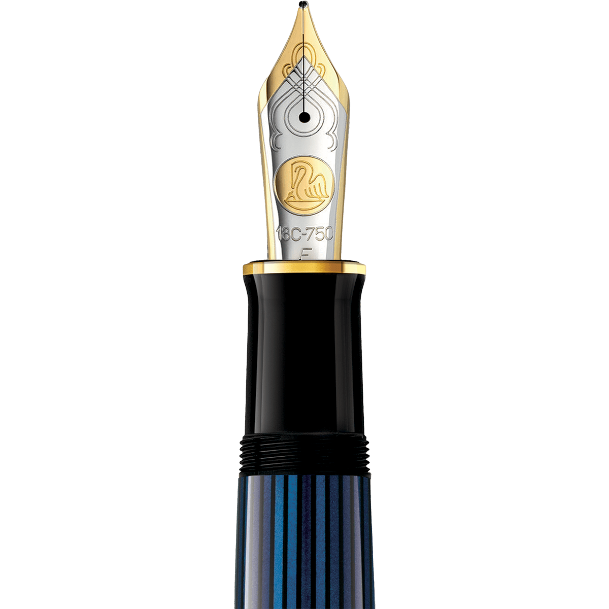 Pelikan Souveran Fountain Pen - M1000 Black & Blue - Pen Boutique Ltd