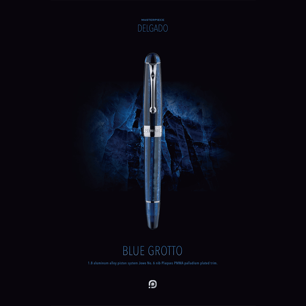 Penlux Masterpiece Fountain Pen - Delgado Blue Grotto - Pen Boutique Ltd