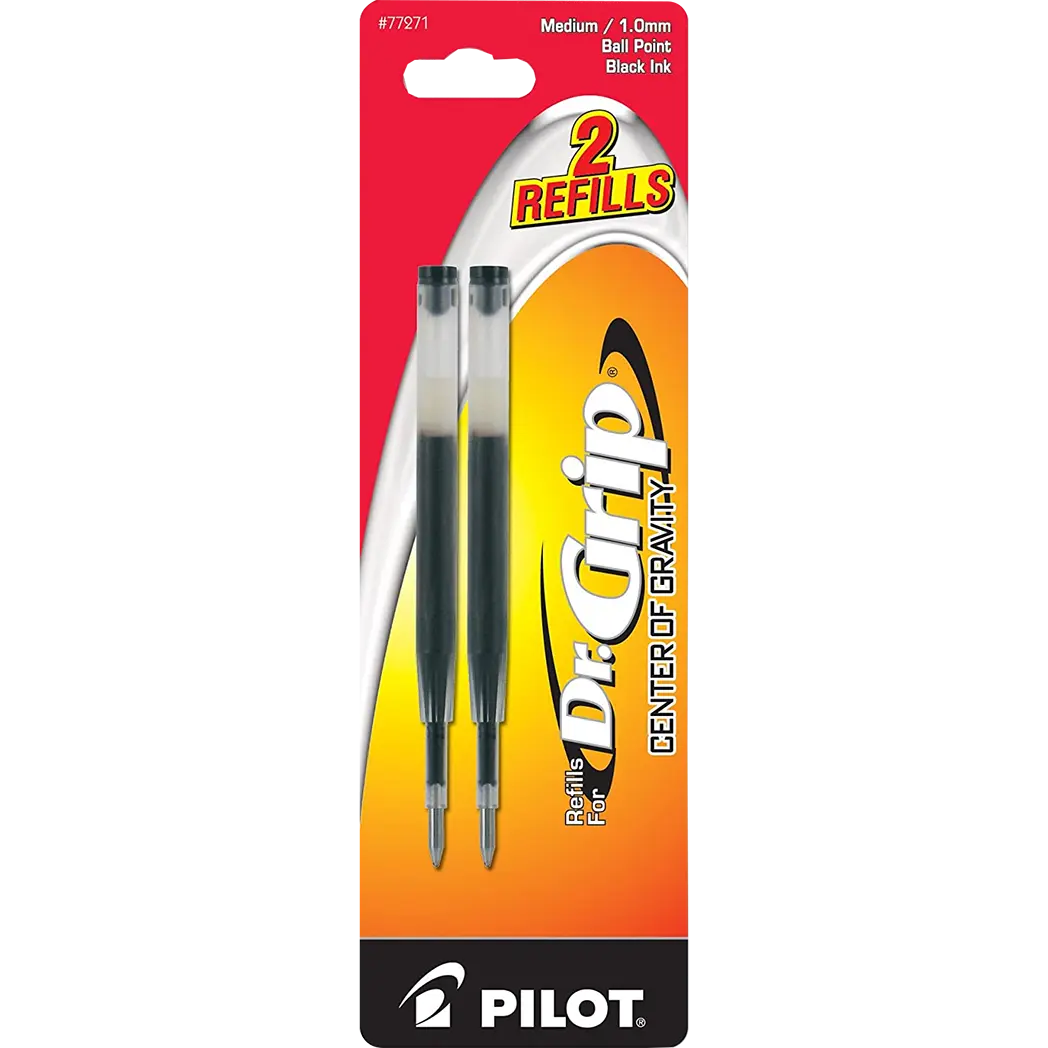 Pilot Black Ballpoint Refill Med-1.0mm Dr. Grip Center of Gravity-Pen Boutique Ltd
