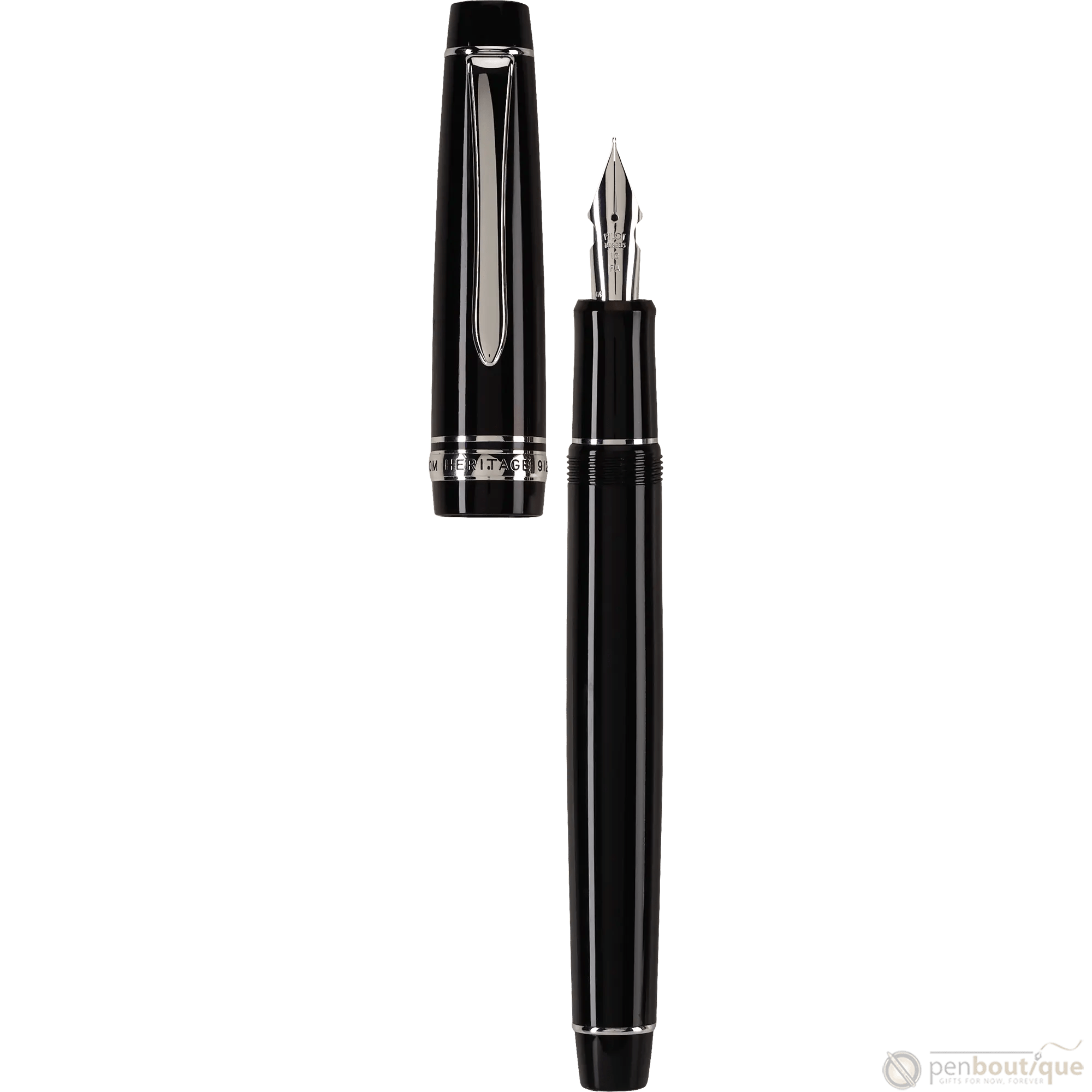 Pilot Custom Heritage 912 Fountain Pen - Black - Pen Boutique Ltd