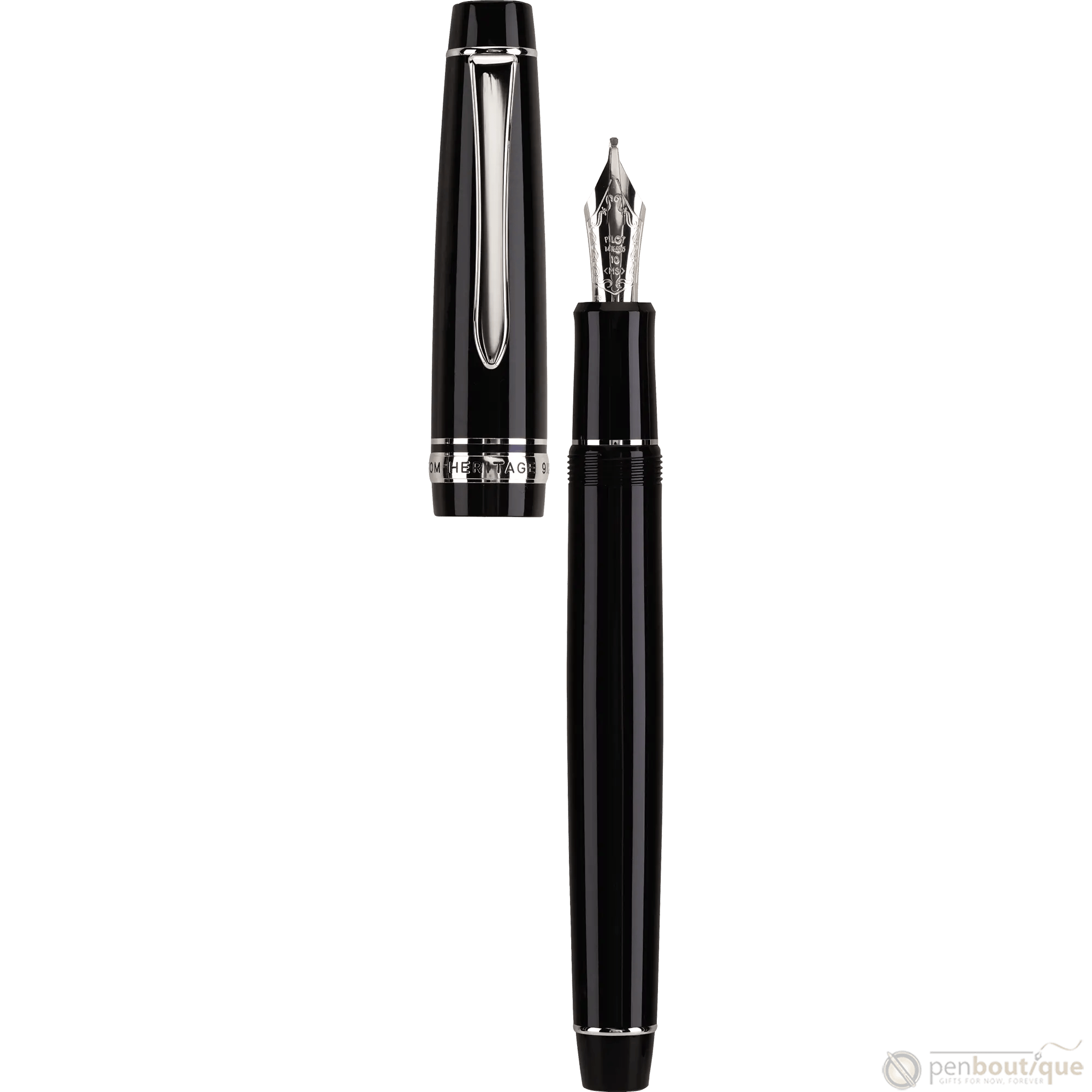 Pilot Custom Heritage 912 Fountain Pen - Black - Pen Boutique Ltd