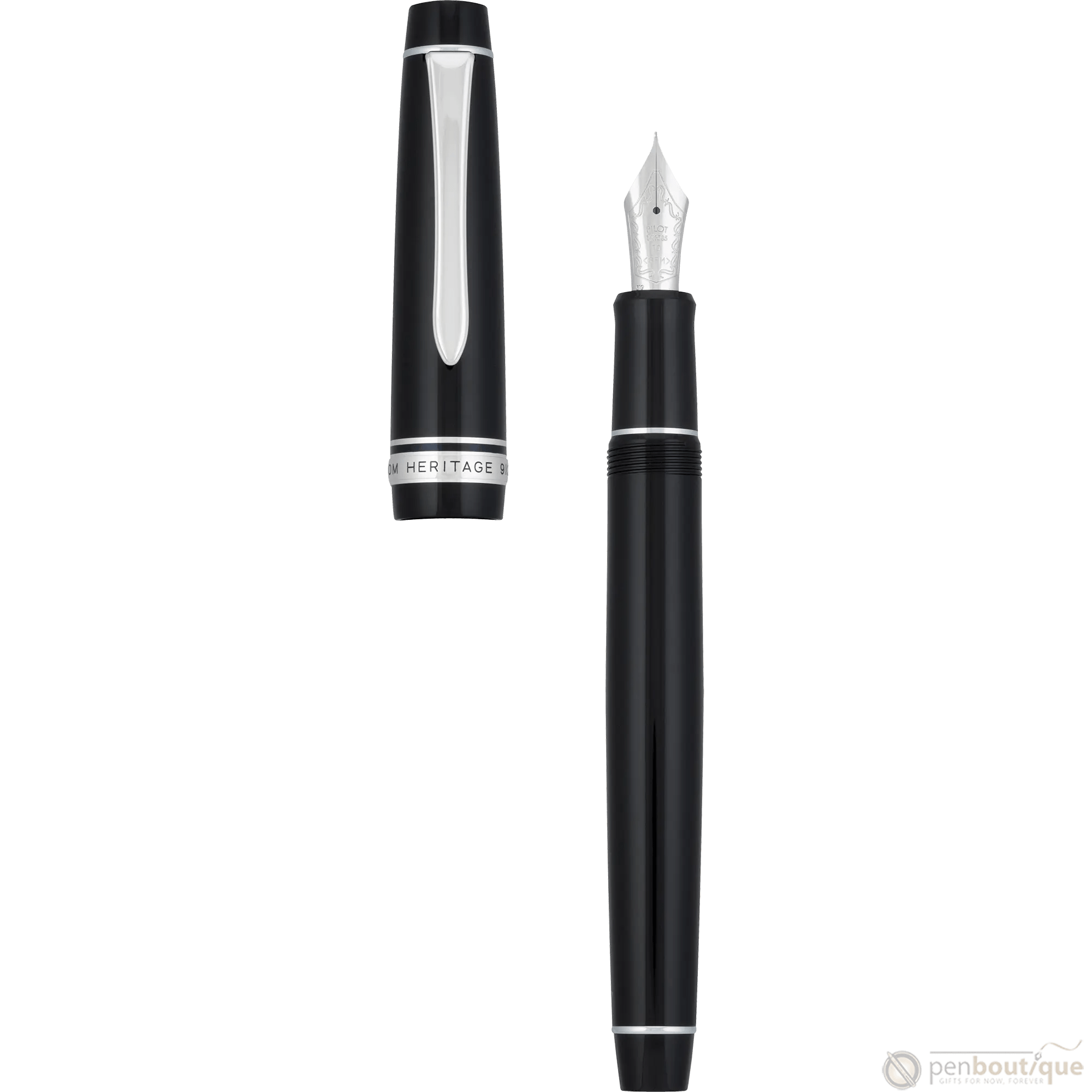 Pilot Custom Heritage 912 Fountain Pen - Black - Pen Boutique Ltd