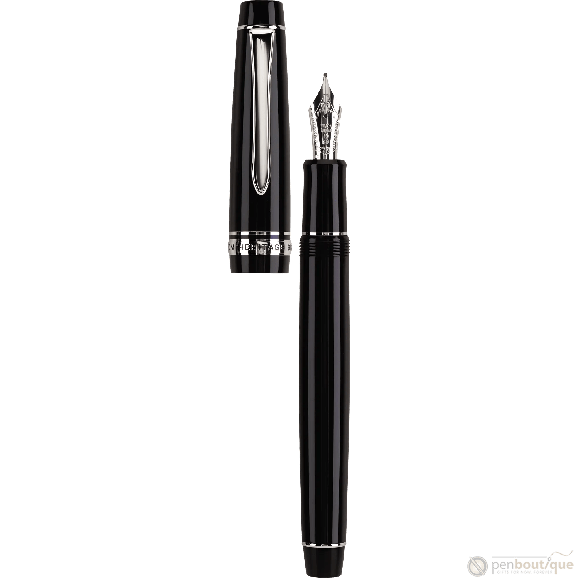 Pilot Custom Heritage 912 Fountain Pen - Black - Pen Boutique Ltd