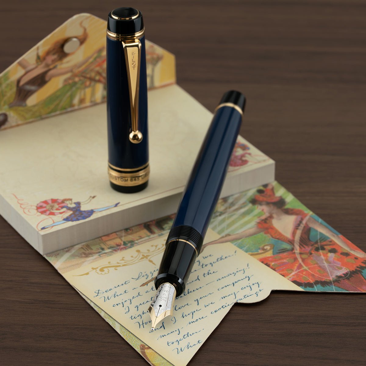 Pilot Custom Urushi 845 Fountain Pen - Prussian Blue - Pen Boutique Ltd