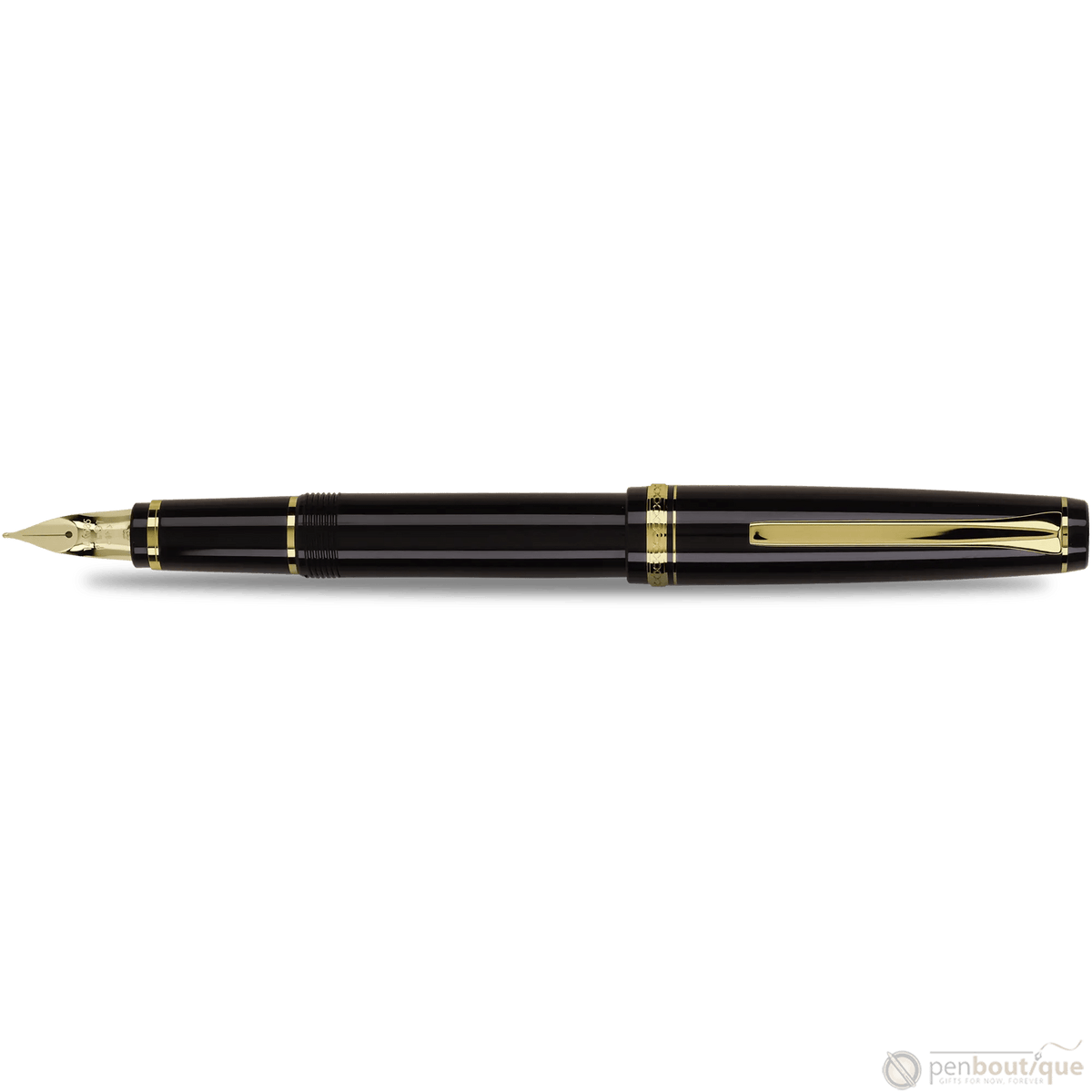 Pilot Falcon Fountain Pen - Black - Gold Trim - Pen Boutique Ltd