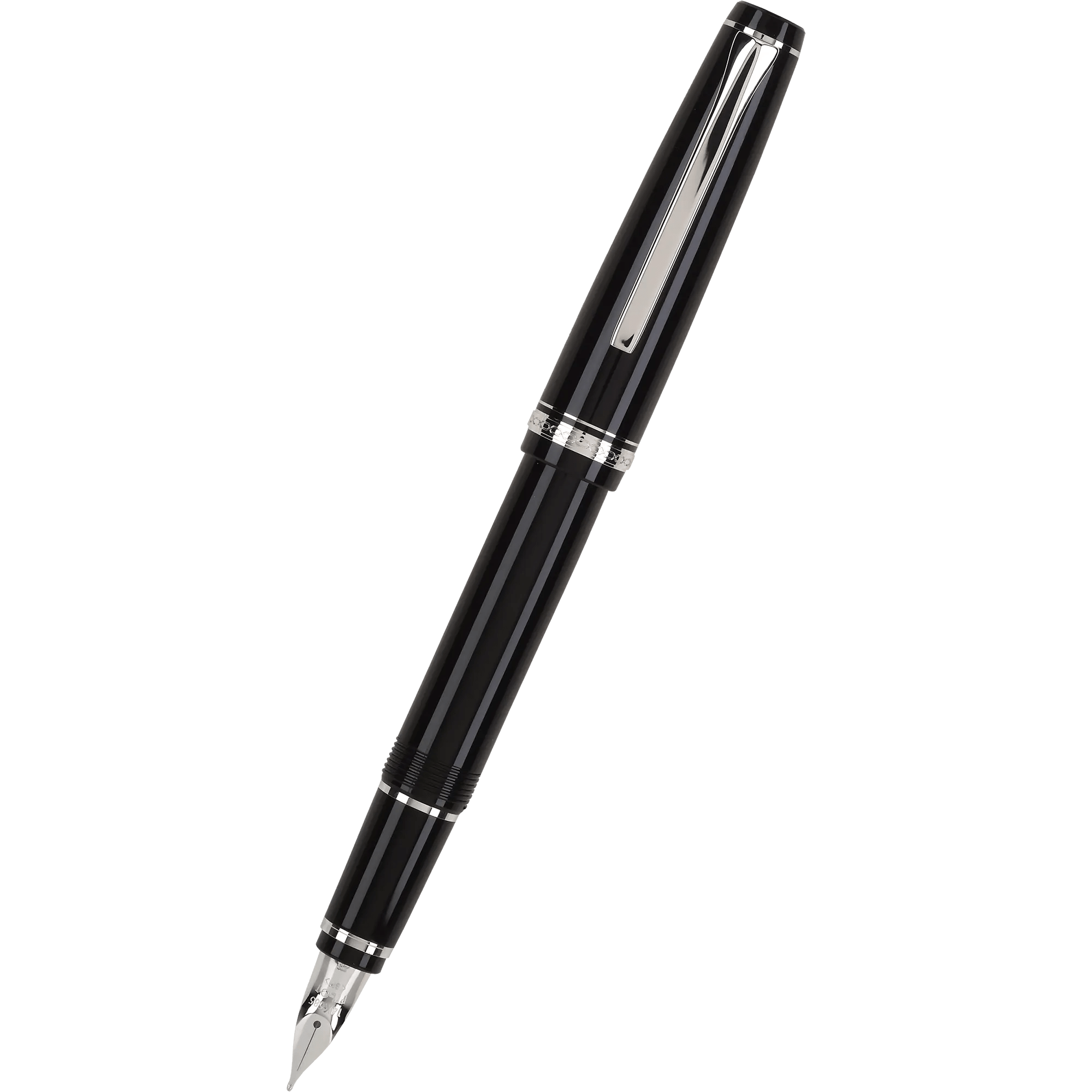Pilot Falcon Fountain Pen - Black - Rhodium Trim - Pen Boutique Ltd