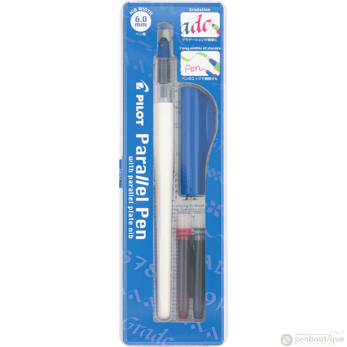 Pilot Parallel Fountain Pen - Blue - 6.0mm - Pen Boutique Ltd