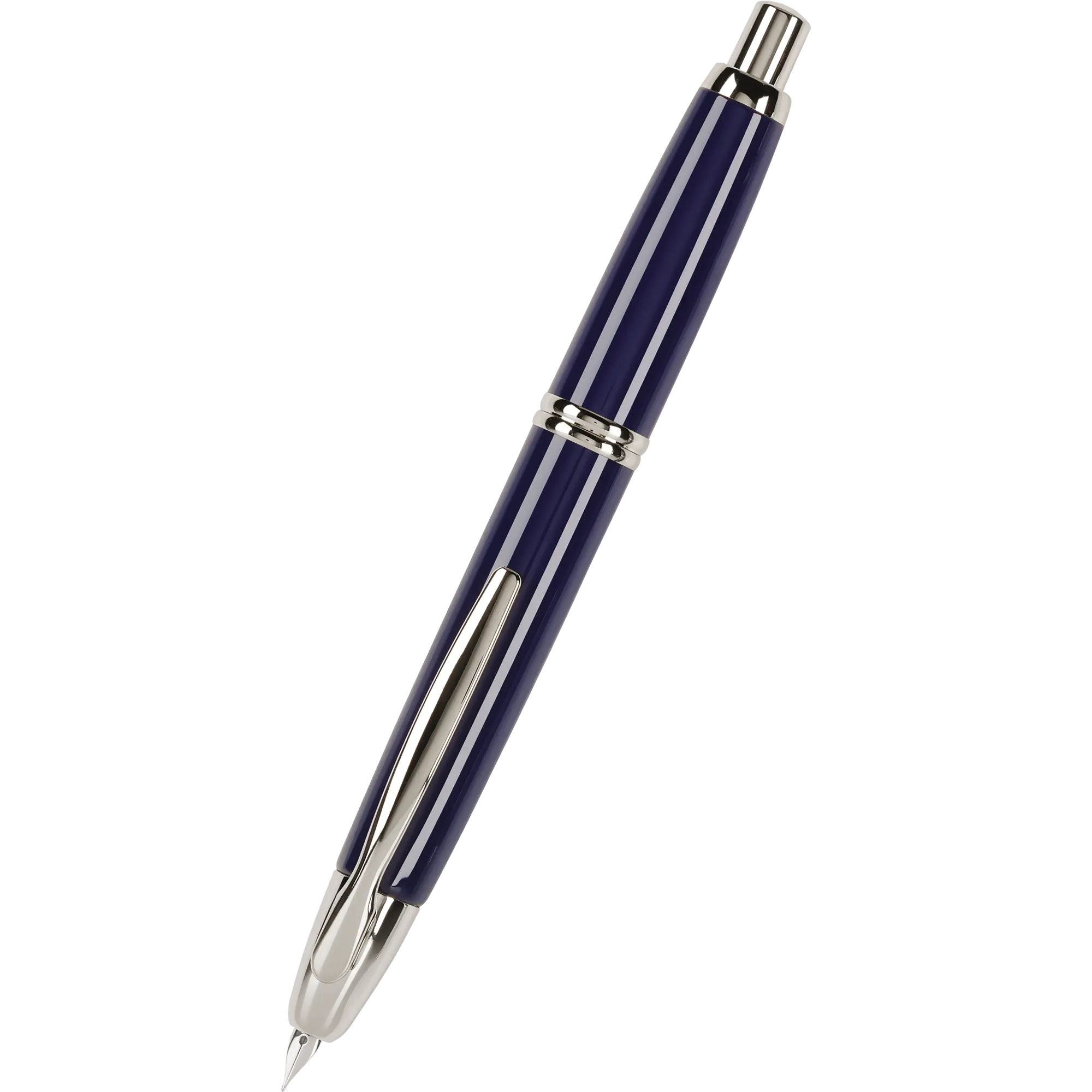 Pilot Vanishing Point Fountain Pen - Blue - Rhodium Trim - Pen Boutique Ltd
