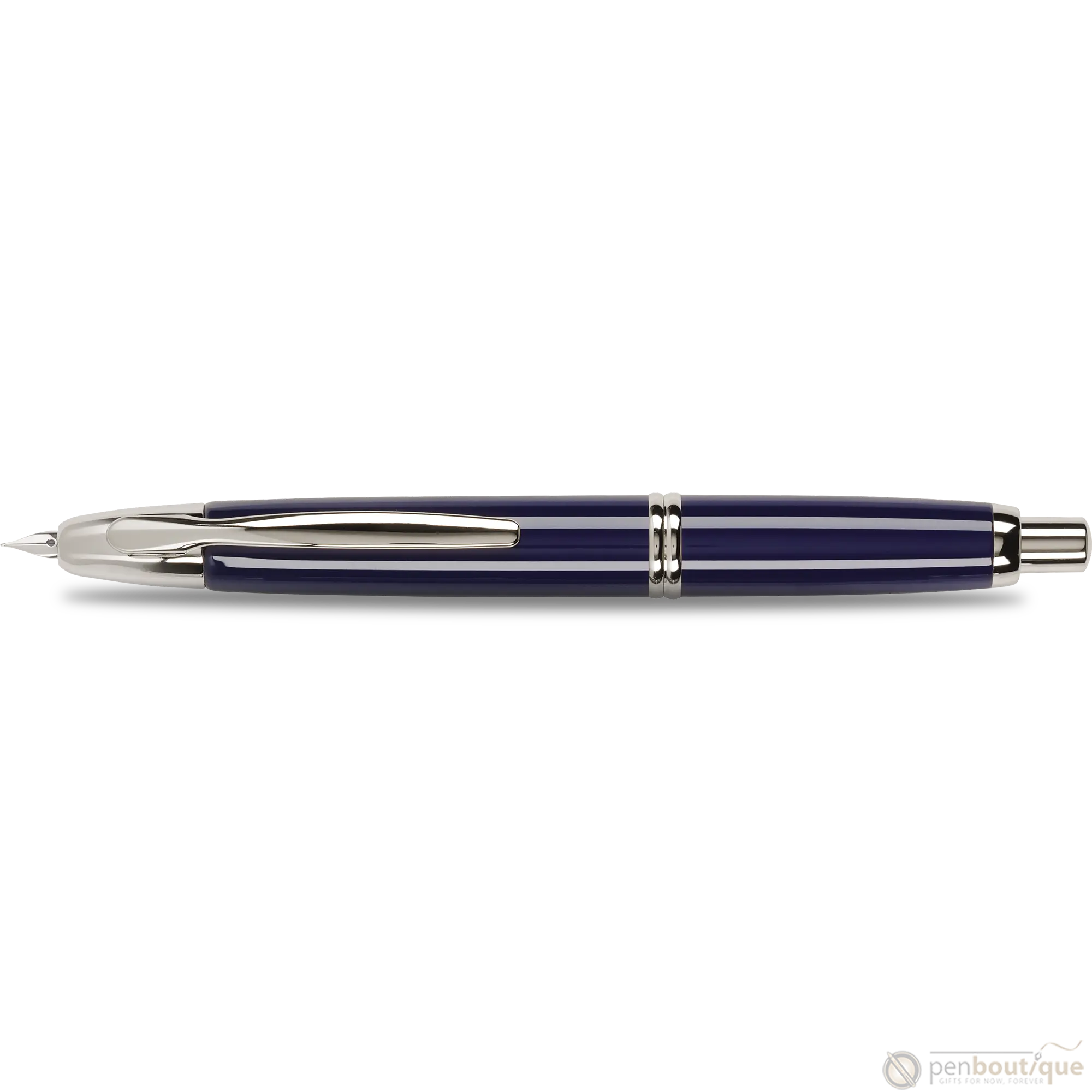 Pilot Vanishing Point Fountain Pen - Blue - Rhodium Trim - Pen Boutique Ltd