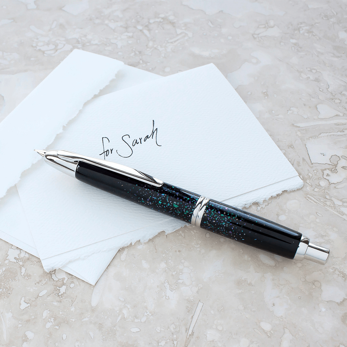 Pilot Vanishing Point Fountain Pen - Raden Galaxy - Medium Nib - Pen Boutique Ltd