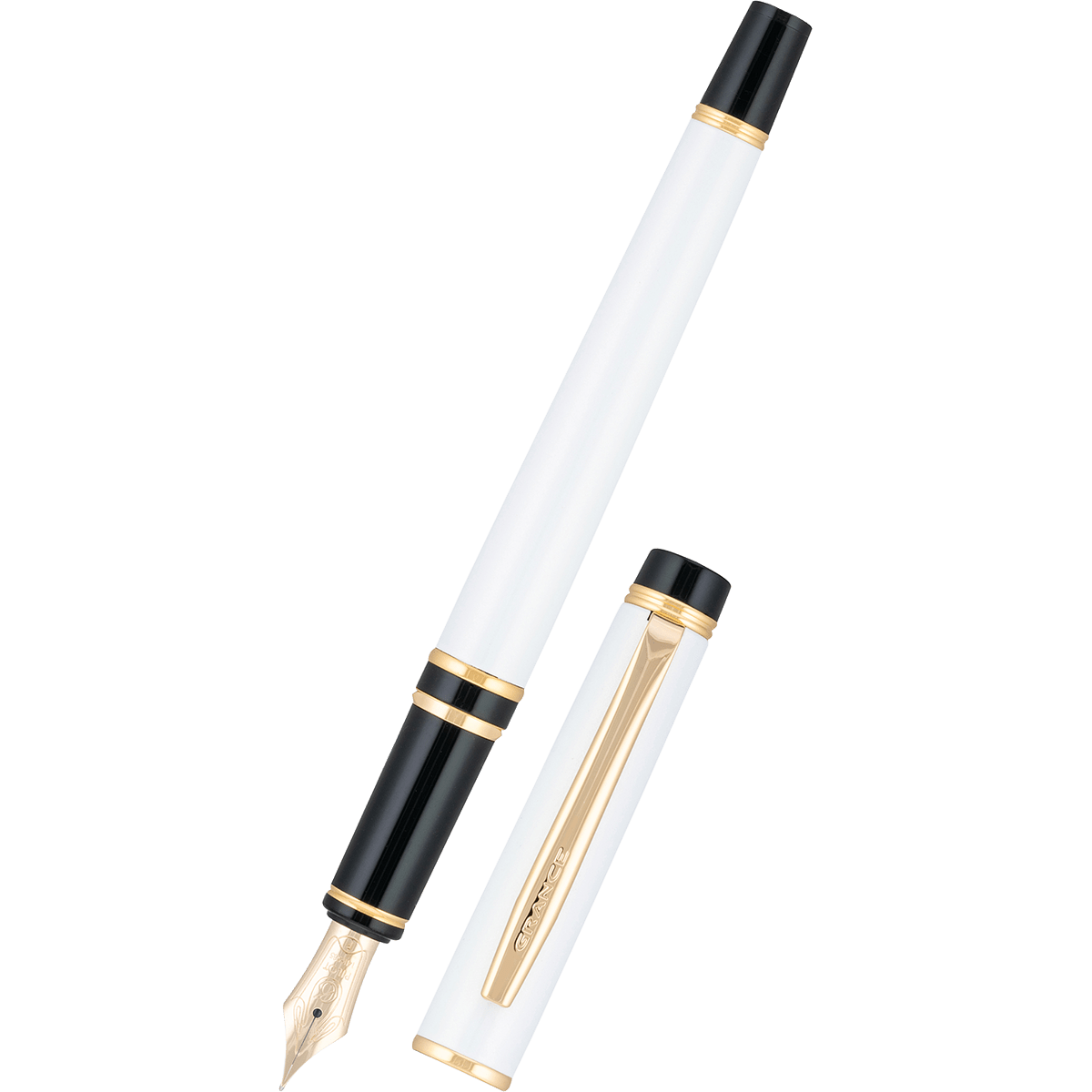 Pilot Grance Fountain Pen - White - 14K - Pen Boutique Ltd
