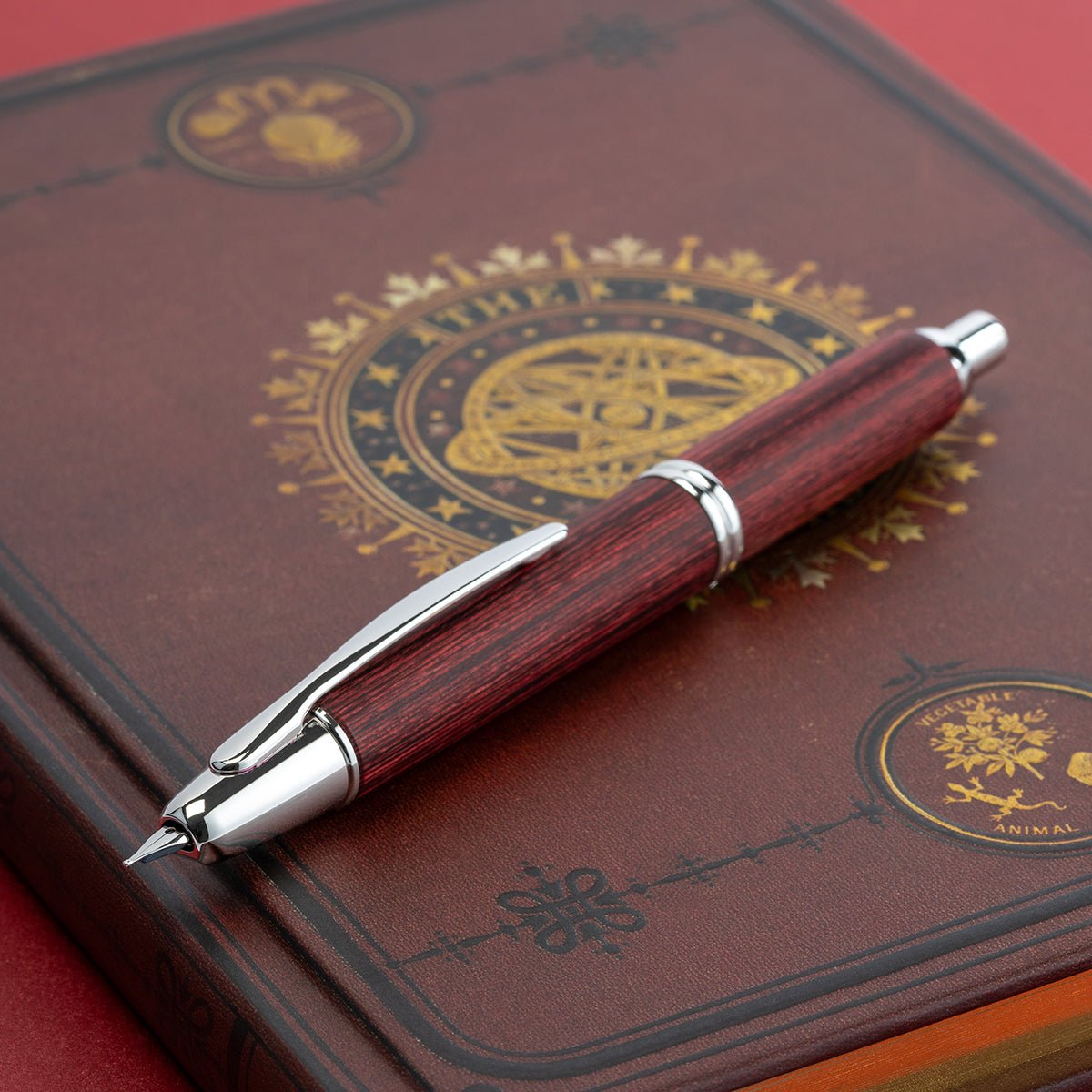 Pilot Vanishing Point Fountain Pen - Birchwood Red - Pen Boutique Ltd