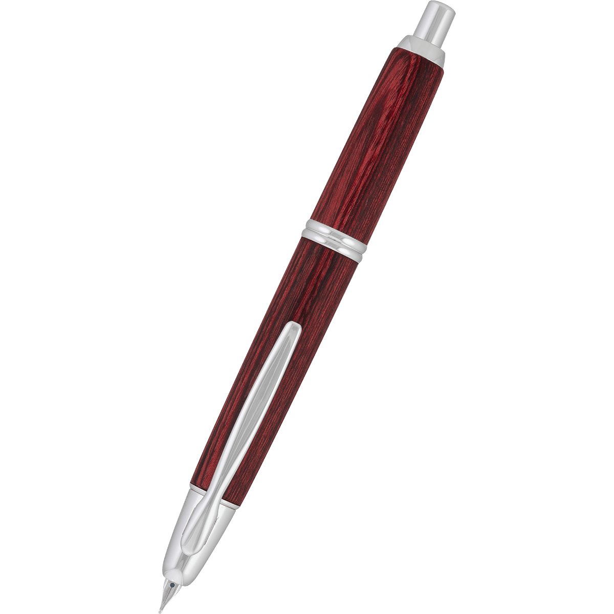 Pilot Vanishing Point Fountain Pen - Birchwood Red - Pen Boutique Ltd