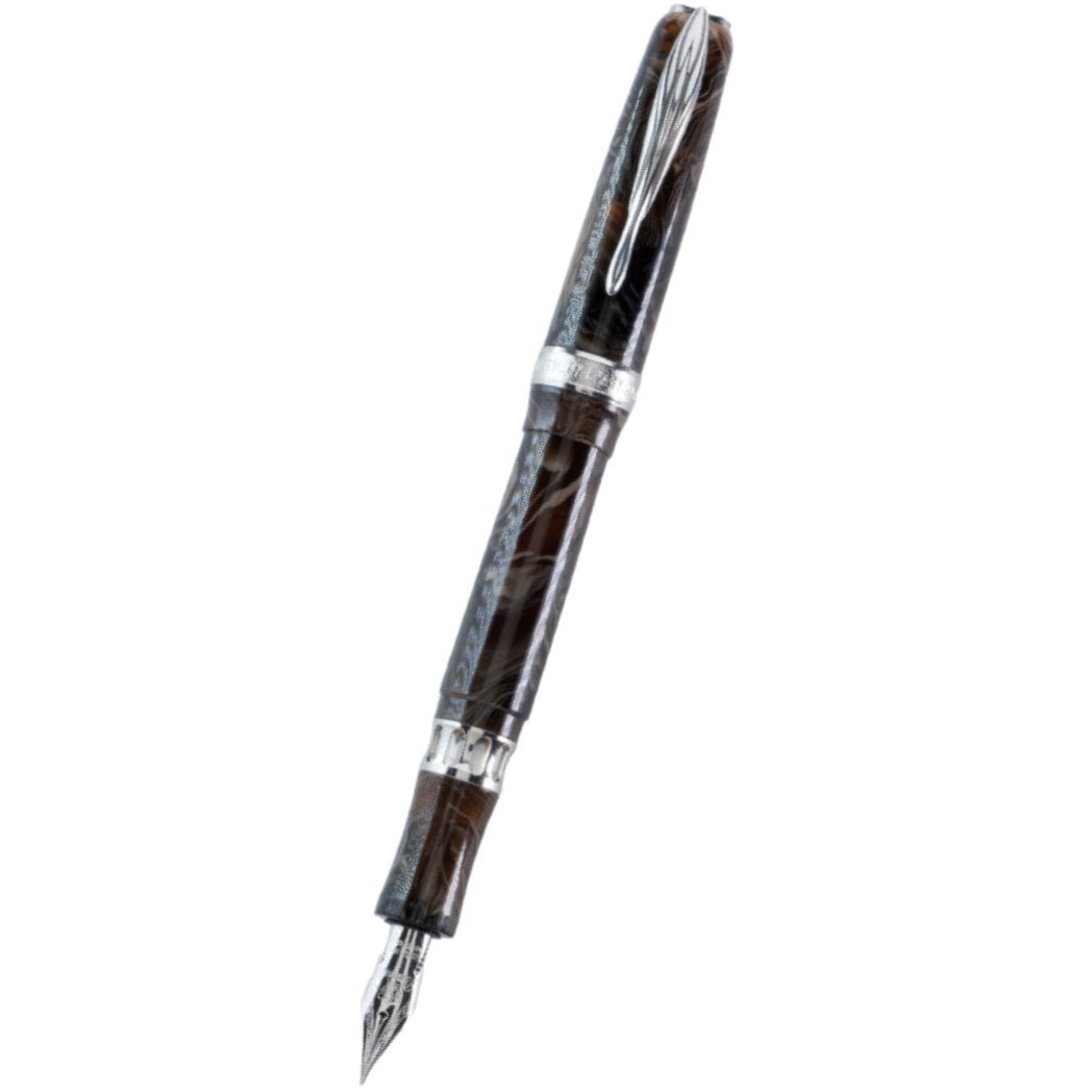 Pineider La Grande Belleza Ancient Materials Fountain Pen - Carrara Brown - Palladium Trim - Pen Boutique Ltd
