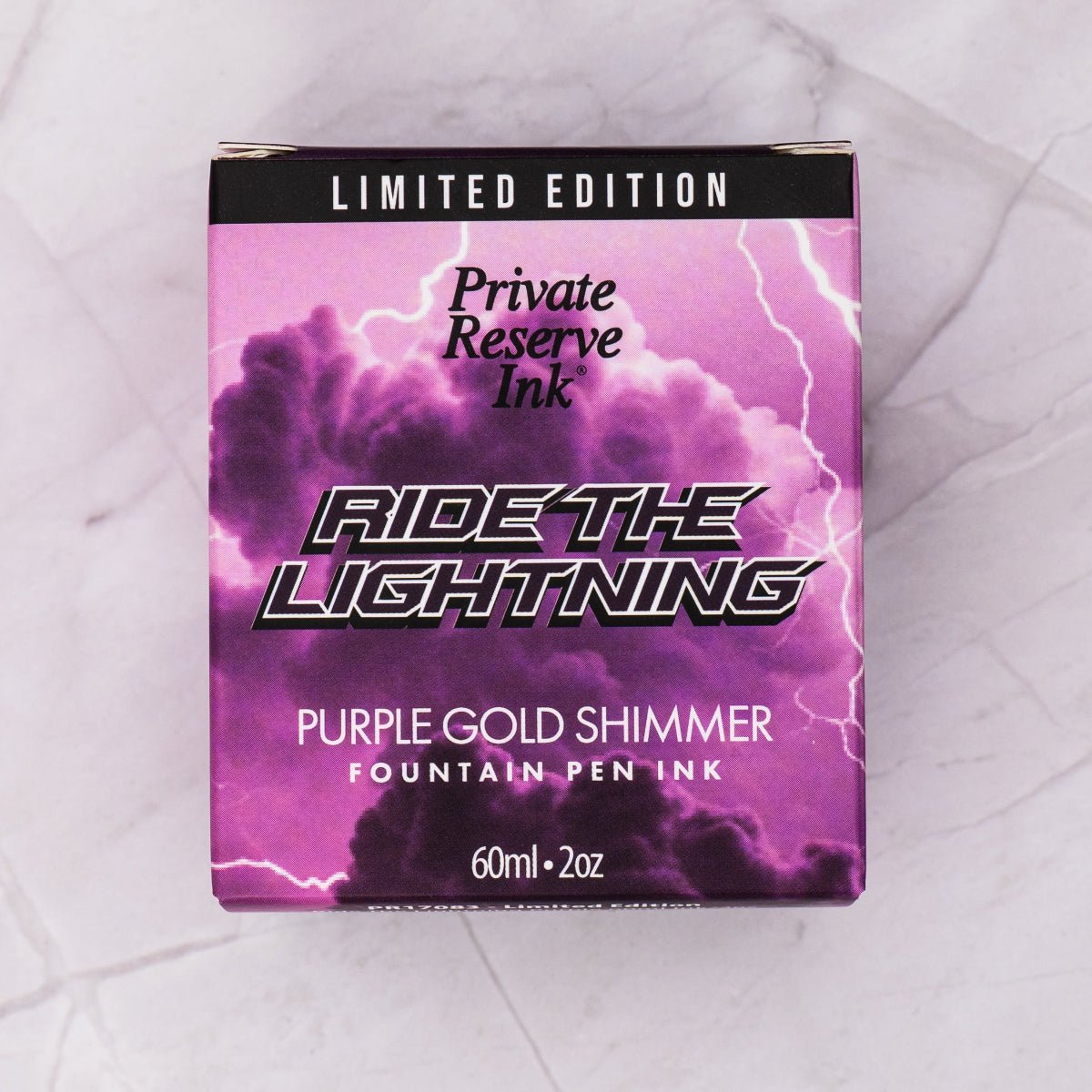 Private Reserve Ink Bottle - Ride The Lightning Purple Gold Shimmer - 60ml (Limited Edition) - Pen Boutique Ltd