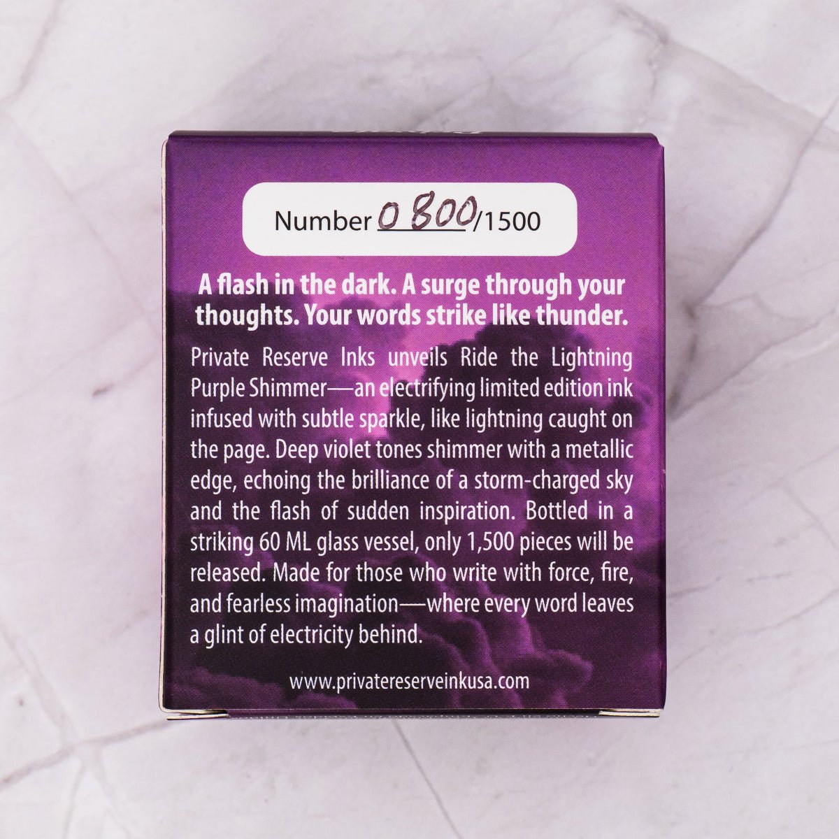 Private Reserve Ink Bottle - Ride The Lightning Purple Gold Shimmer - 60ml (Limited Edition) - Pen Boutique Ltd