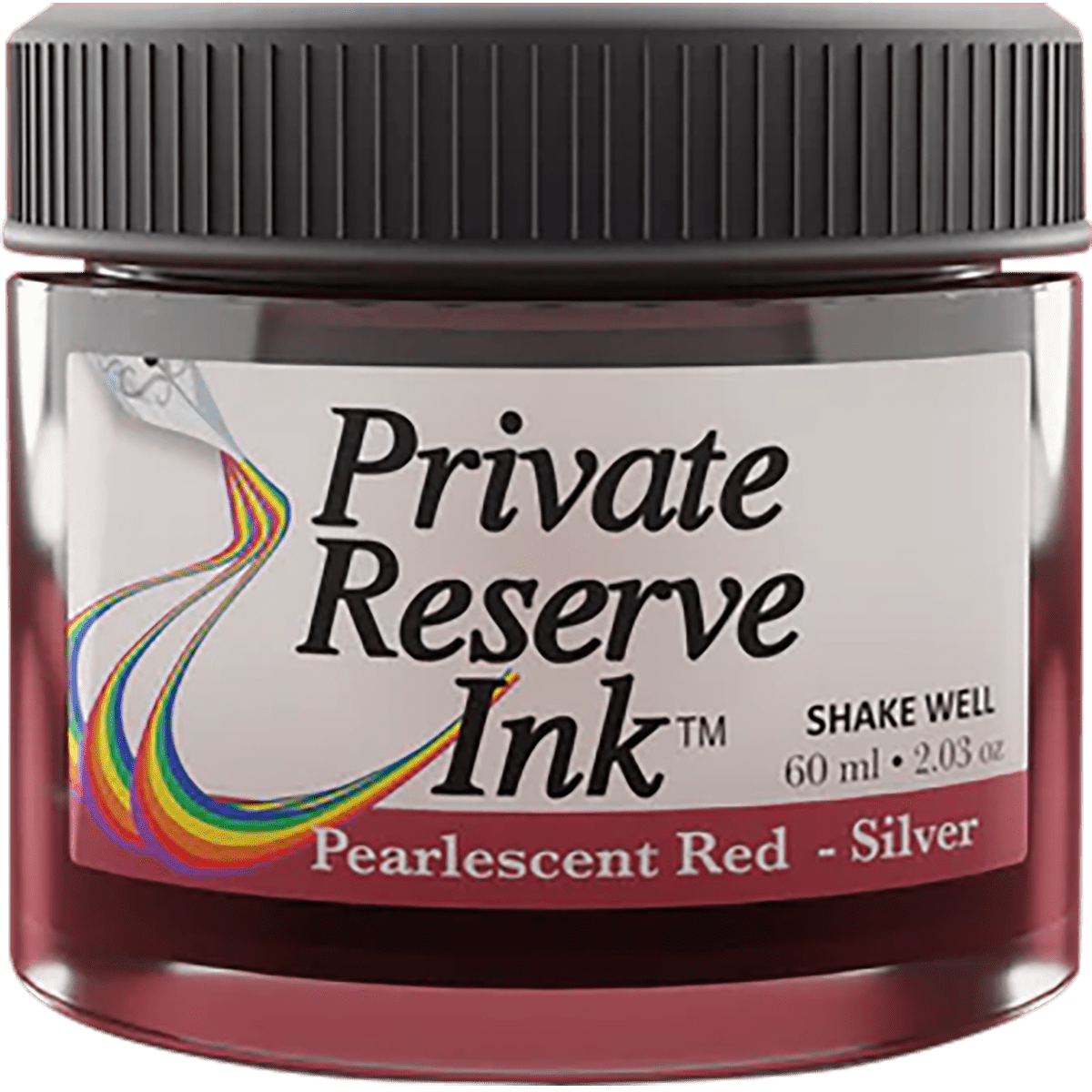 Private Reserve Pearlescent Ink Bottle - Red/Silver - 60ml - Pen Boutique Ltd
