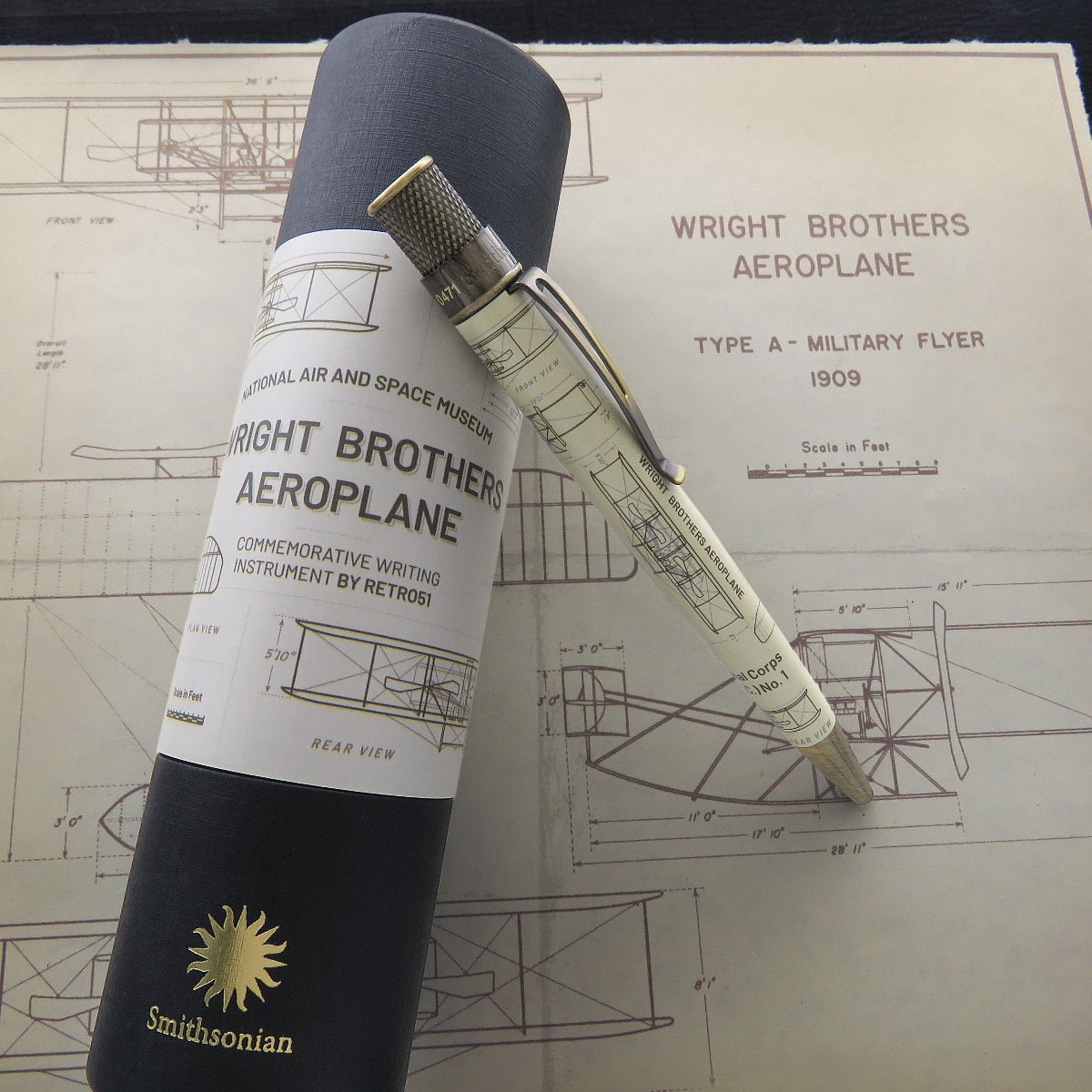 Retro 51 Smithsonian Rollerball Pen - Wright Brothers Aeroplane - Pen Boutique Ltd