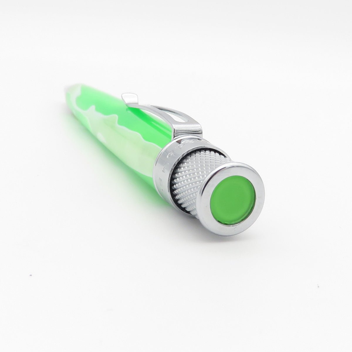 Retro 51 Tornado Acrylic Rollerball Pen - Cosmic Green & White Swirl - Pen Boutique Ltd
