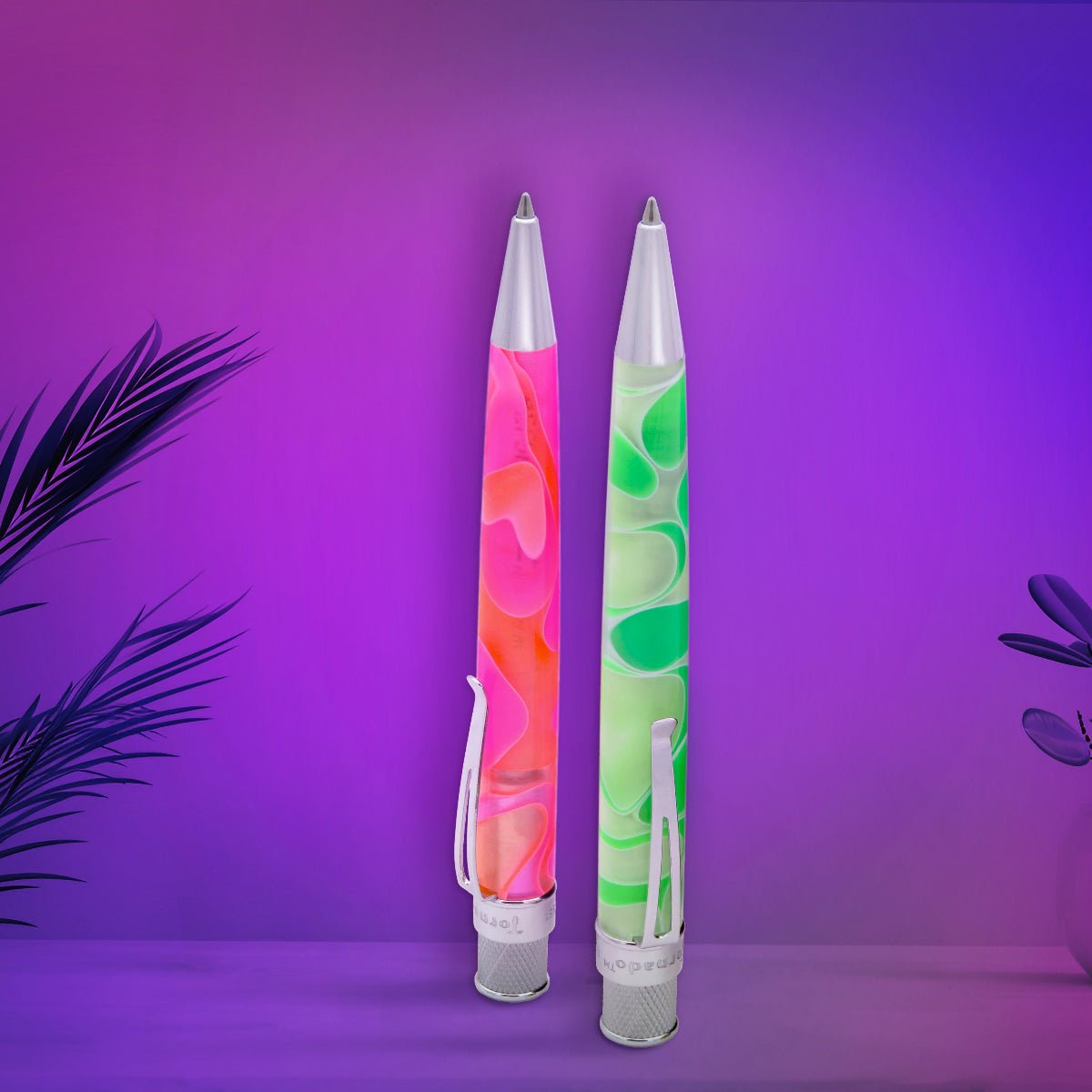 Retro 51 Tornado Acrylic Rollerball Pen - Cosmic Green & White Swirl - Pen Boutique Ltd