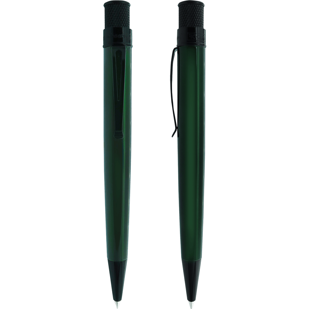 Retro 51 Tornado Stealth Lacquers Rollerball Pen - Emerald Green - Pen Boutique Ltd