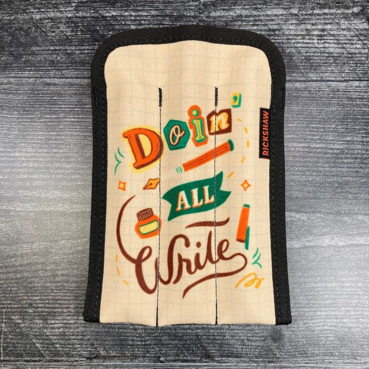 Rickshaw 3 Pen Coozy Pen Case - Doin' All Write - Long - Pen Boutique Ltd