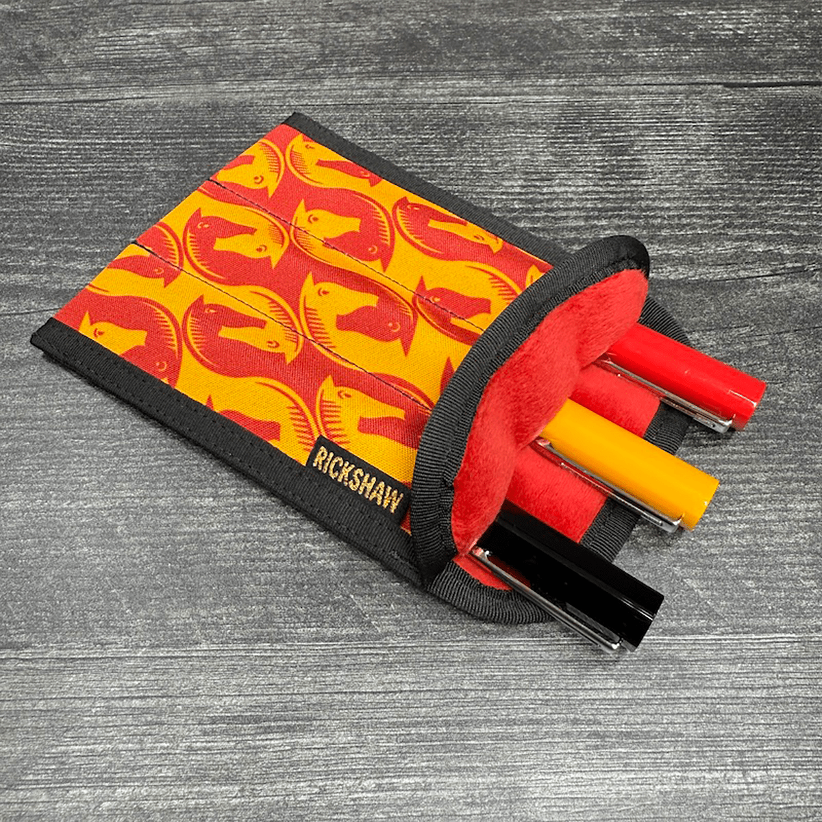 Rickshaw Plush Coozy Pen Case - Year of the Horse - Large (3 Pen) - Pen Boutique Ltd