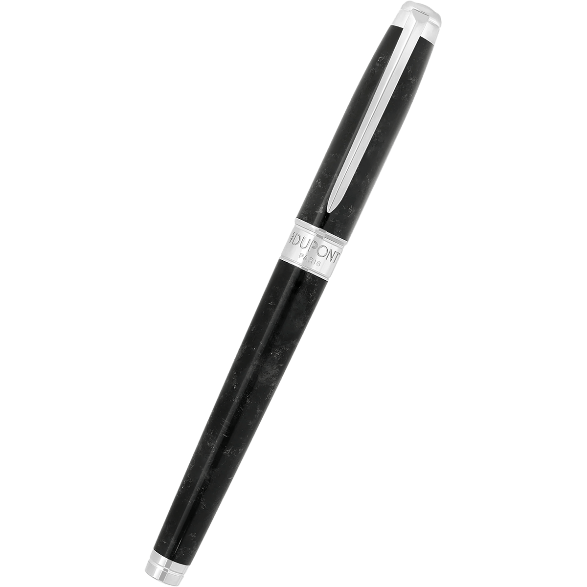 S T Dupont Line D Eternity Rollerball Pen - Popote Black - Palladium Trim (Medium) - Pen Boutique Ltd