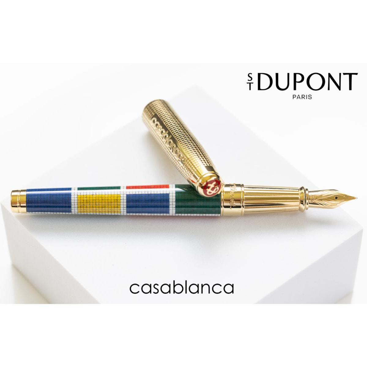 S T Dupont Line D Fountain Pen - Eternity Casablanca Multicolor (Large)-Pen Boutique Ltd