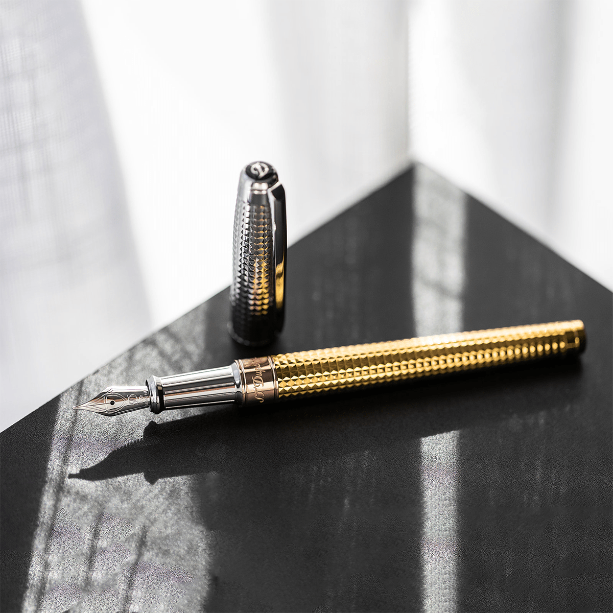 S T Dupont Line D Fountain Pen - Eternity Golden Hour - Pen Boutique Ltd