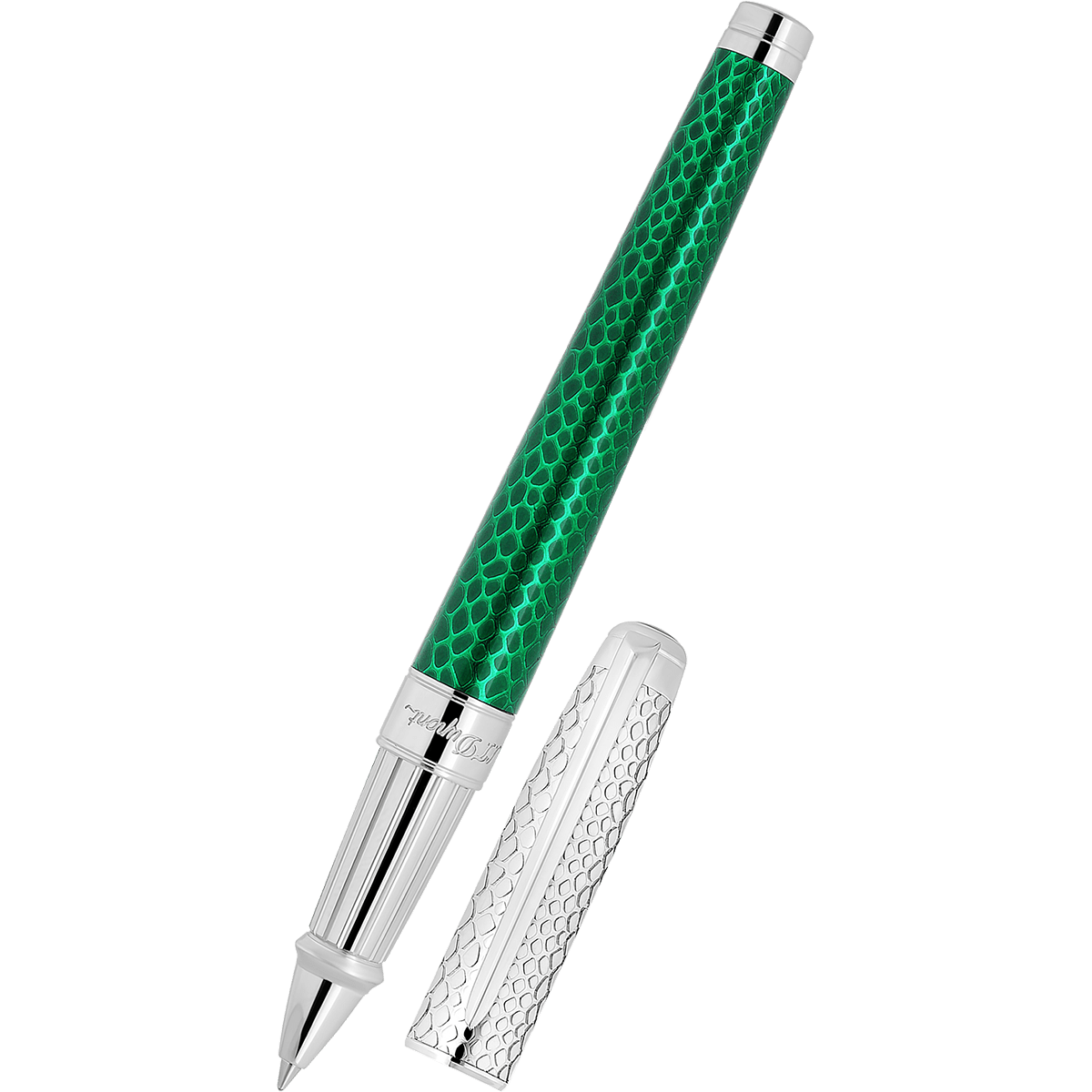 S T Dupont Line D Rollerball Pen - Wild Eternity - Green Snake Skin (Large) - Pen Boutique Ltd