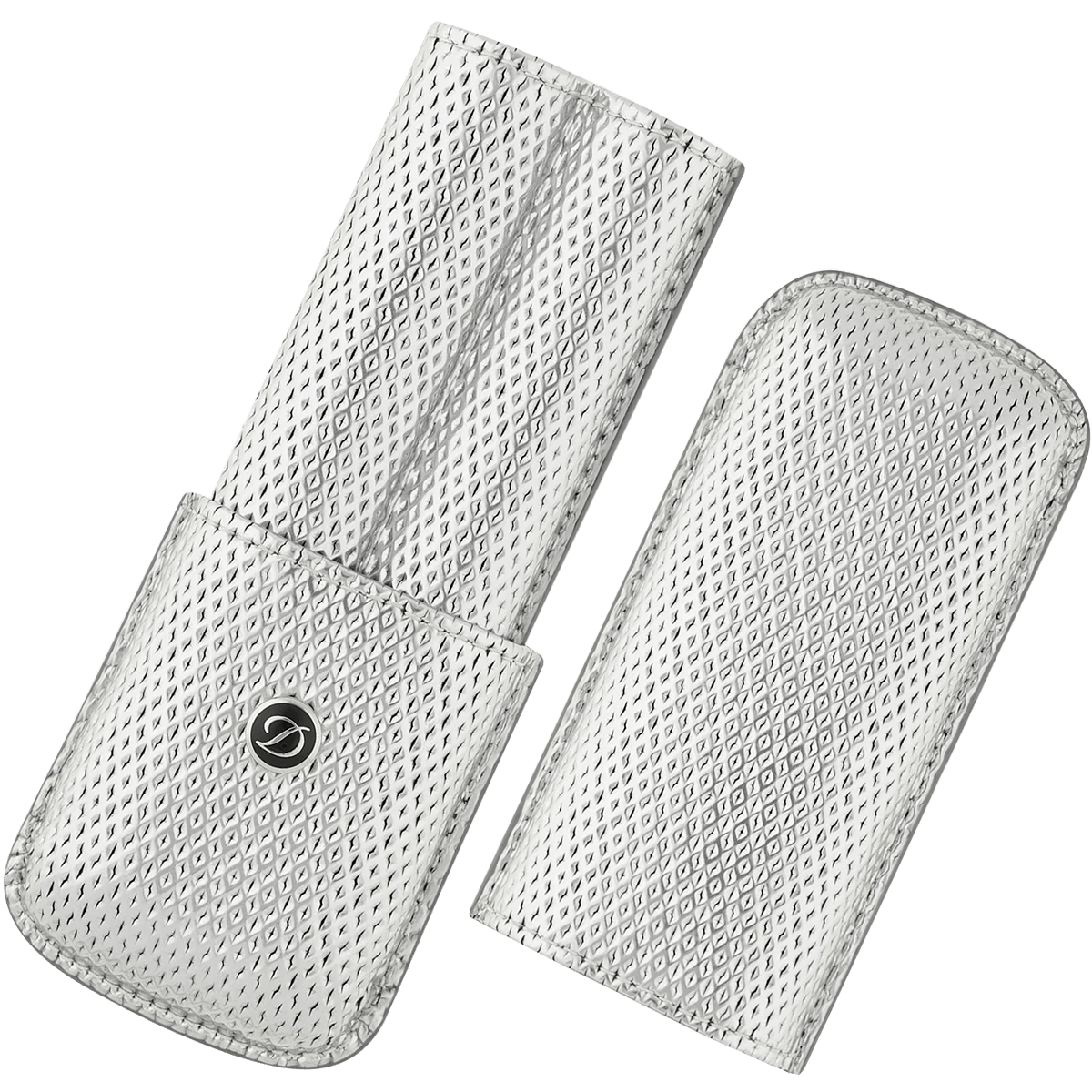 S T Dupont Rigid Two Pen Case - Silvery Mess - Pen Boutique Ltd